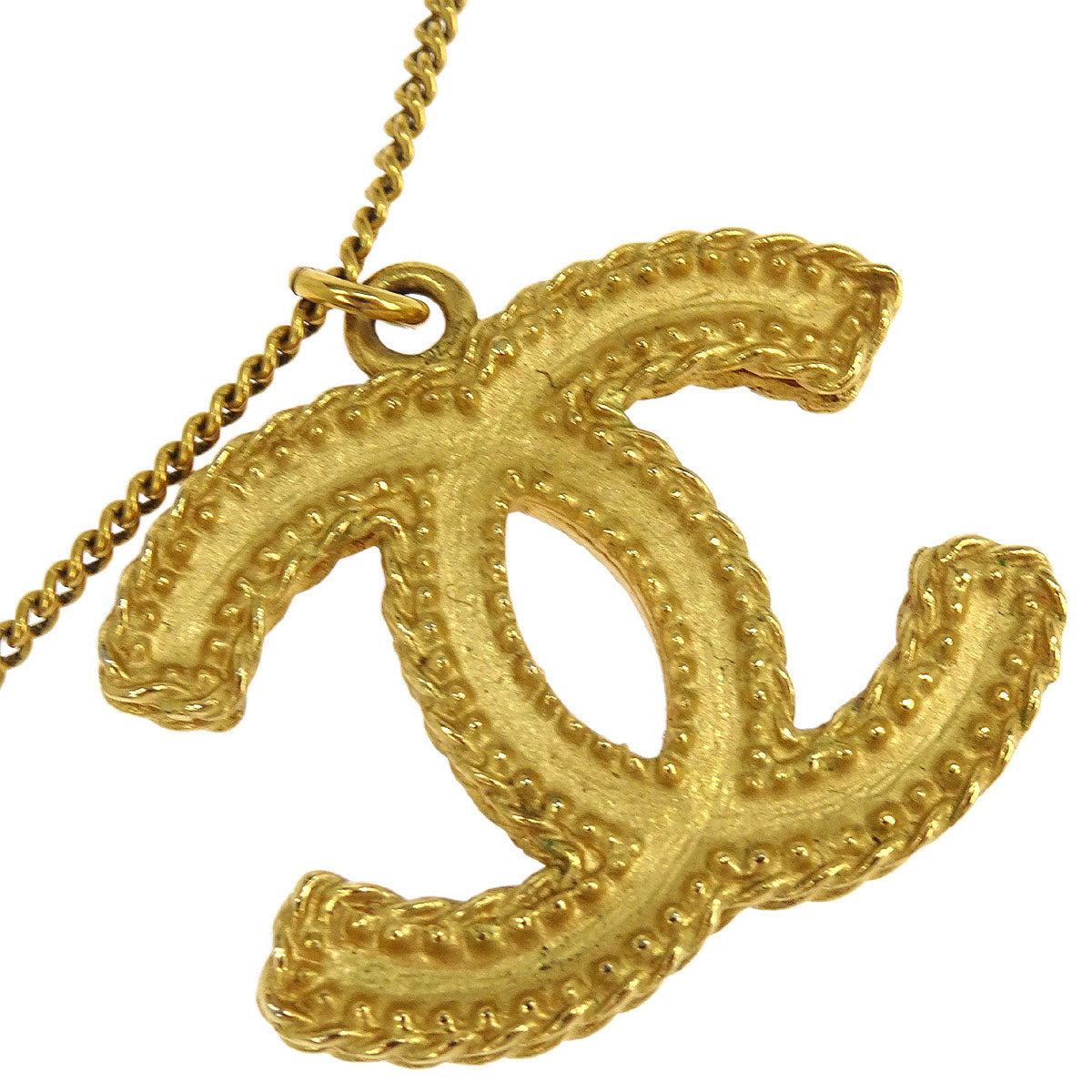 Chanel Gold CC Chain Pendant Necklace 12A