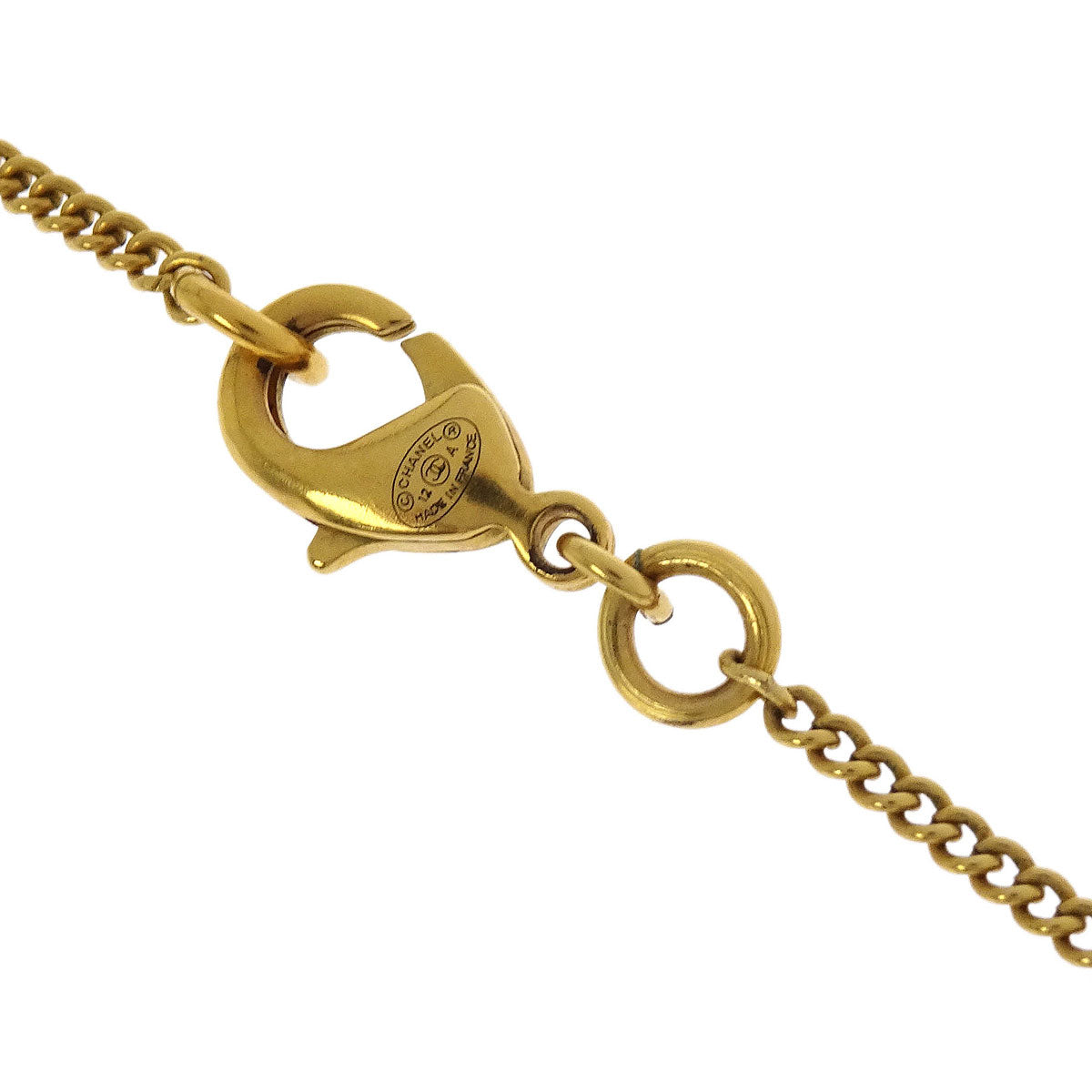Chanel Gold CC Chain Pendant Necklace 12A