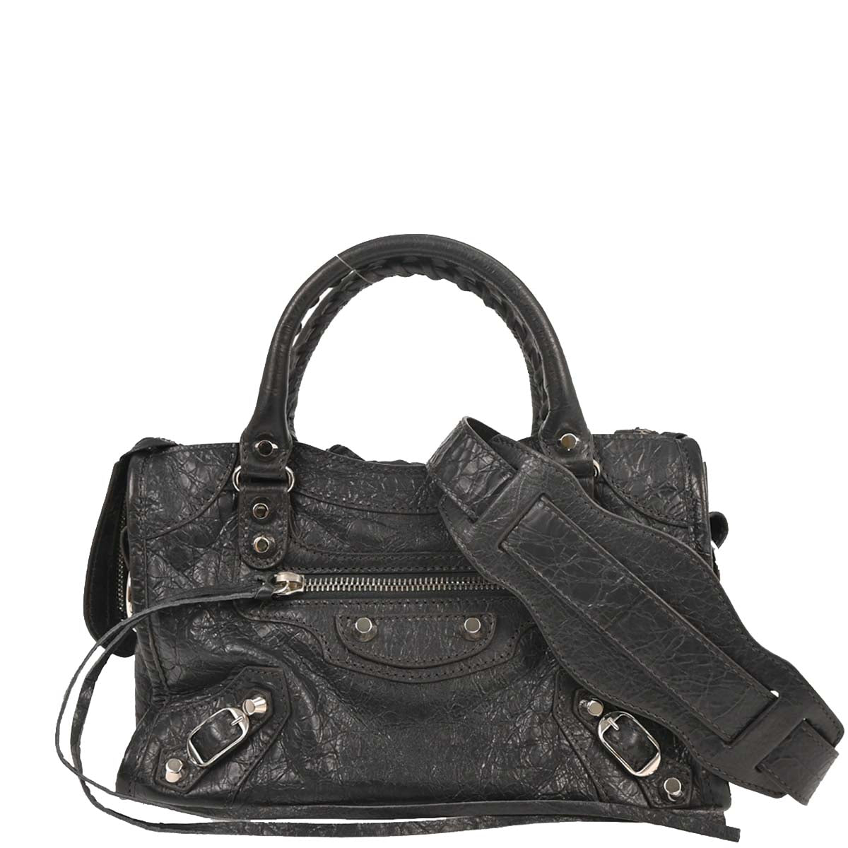 Balenciaga Gray Classic Mini City 2way Shoulder Handbag