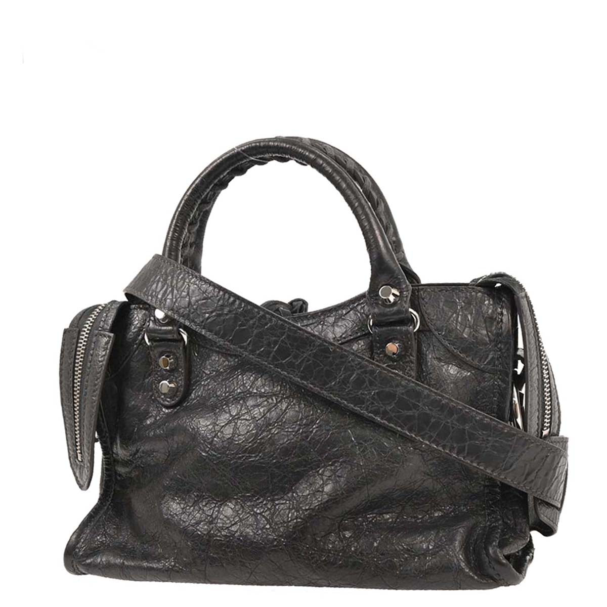 Balenciaga Gray Classic Mini City 2way Shoulder Handbag