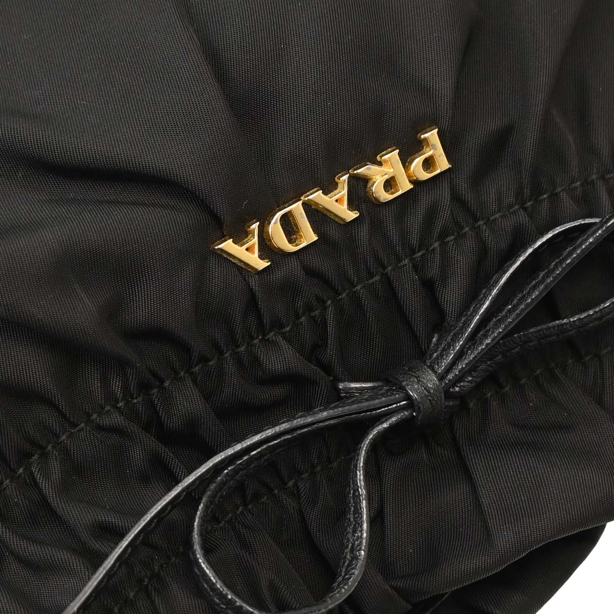 Prada Black Nylon Bow Handbag