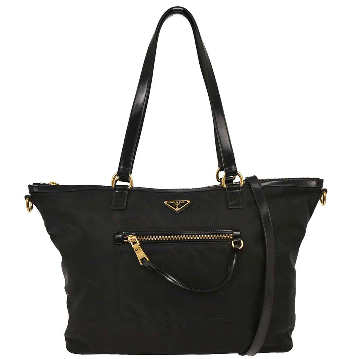 Prada Black Nylon Tote Handbag