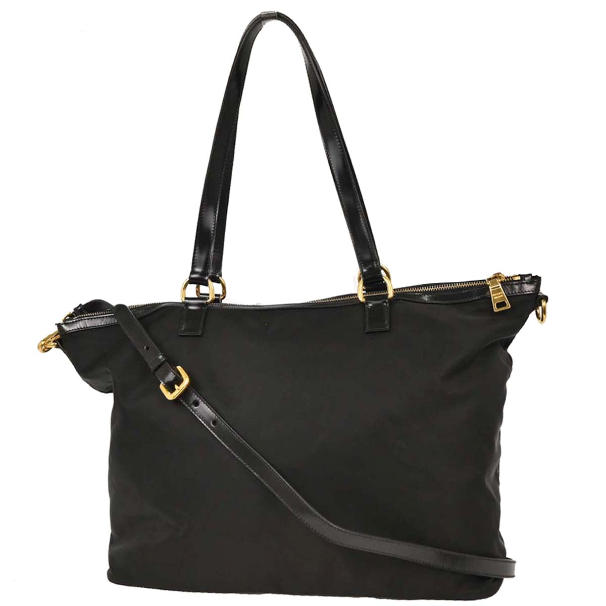 Prada Black Nylon Tote Handbag