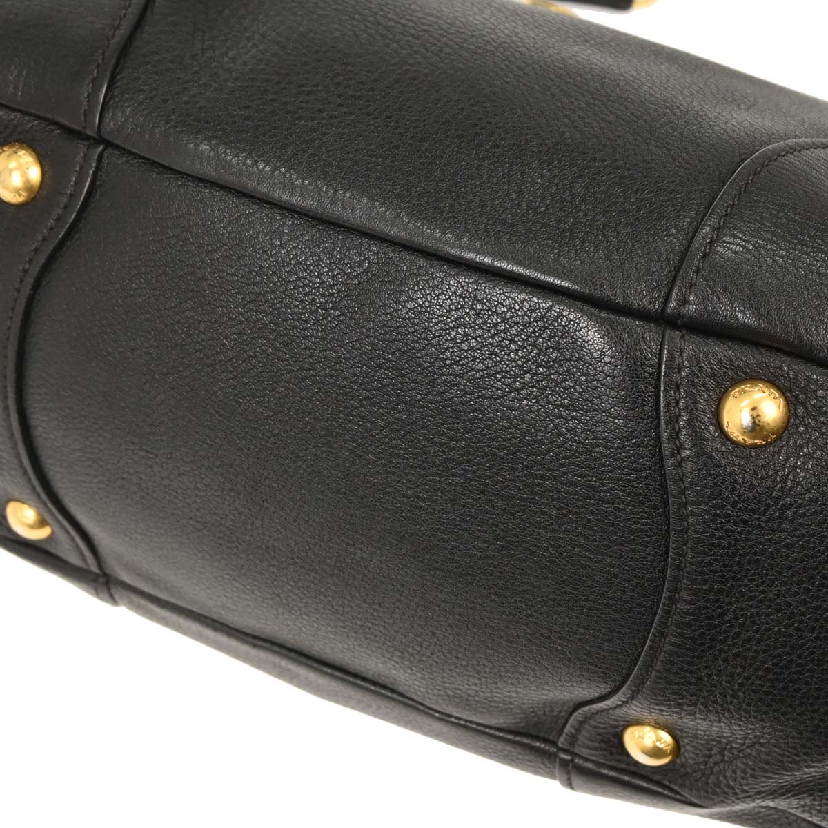 Prada Black Leather Tote Handbag