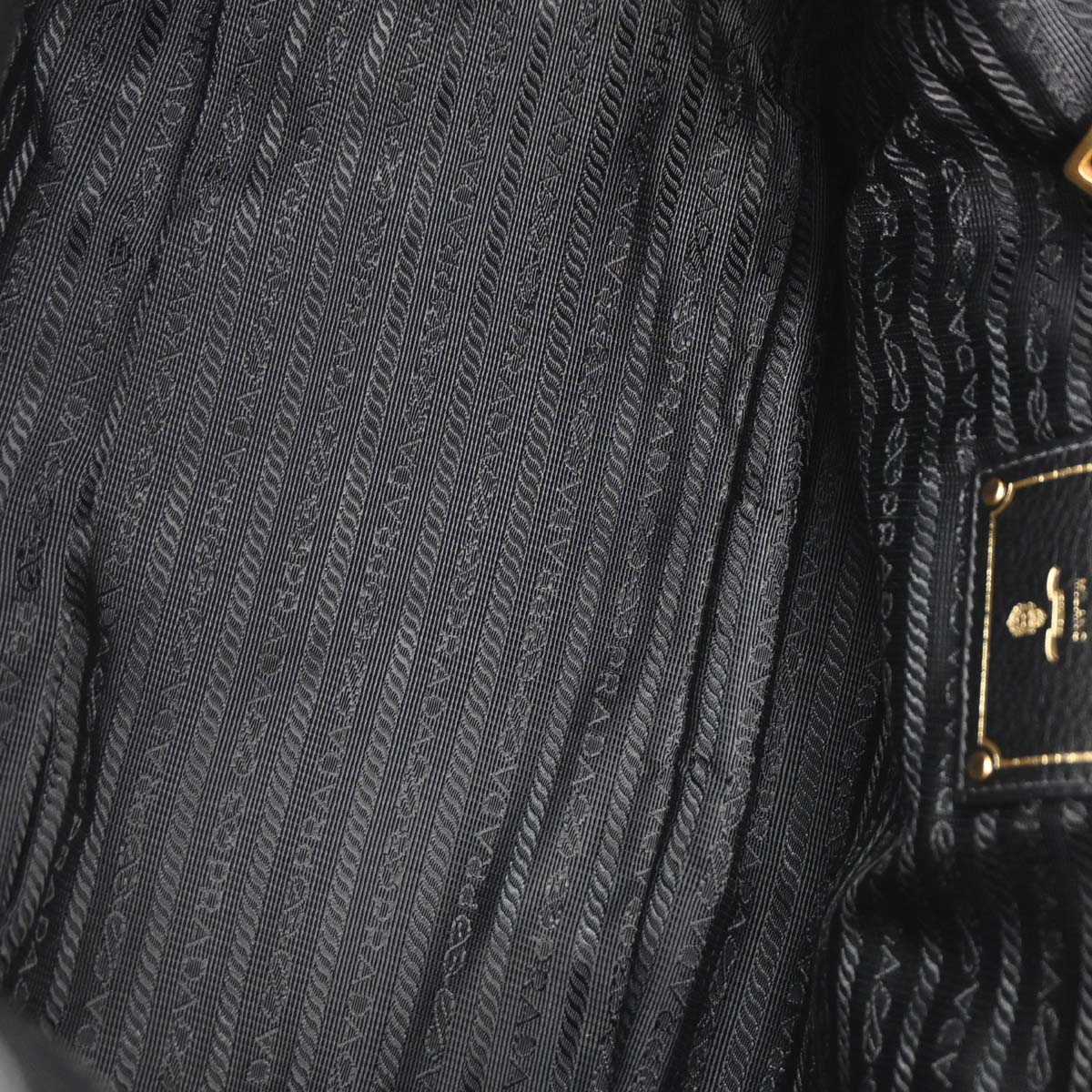 Prada Black Leather Tote Handbag