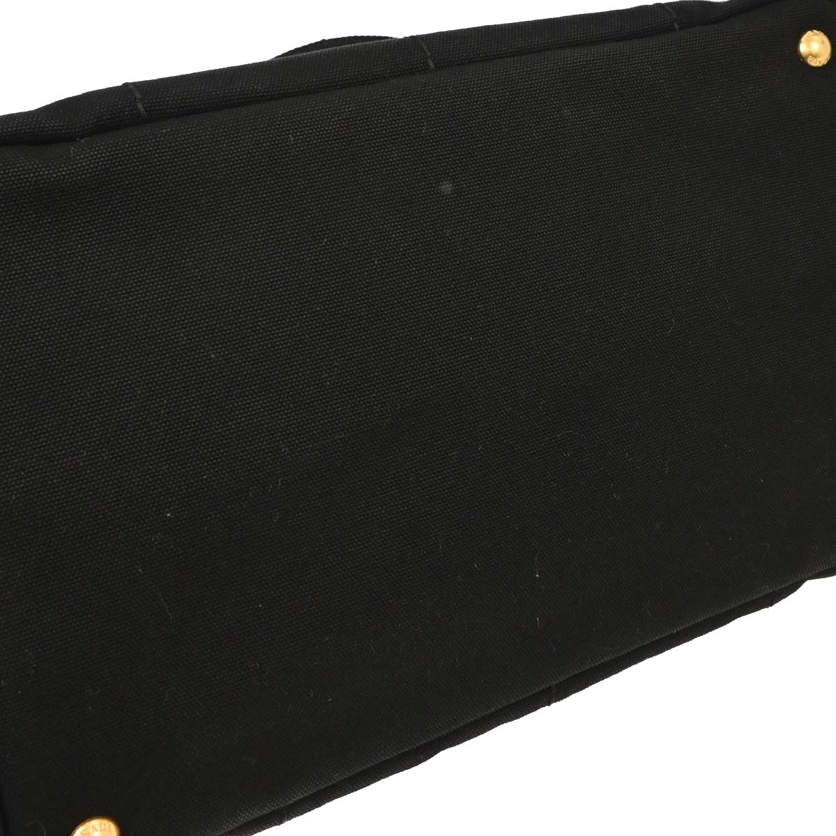 Prada Black Canvas Canapa Tote Handbag