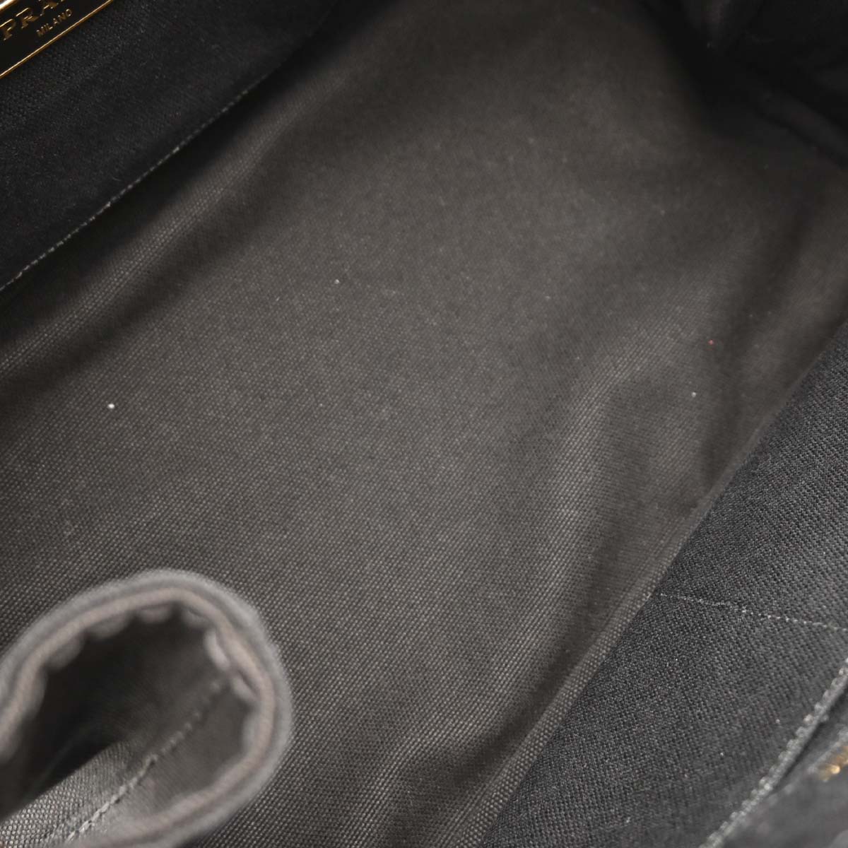 Prada Black Canvas Canapa Tote Handbag