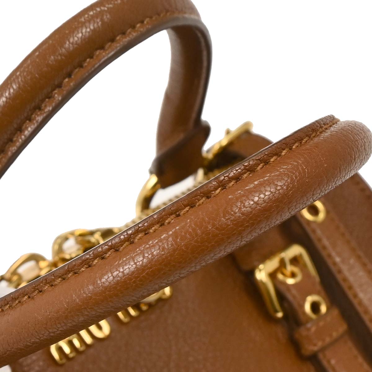 Miu Miu Brown Leather 2way Shoulder Handbag