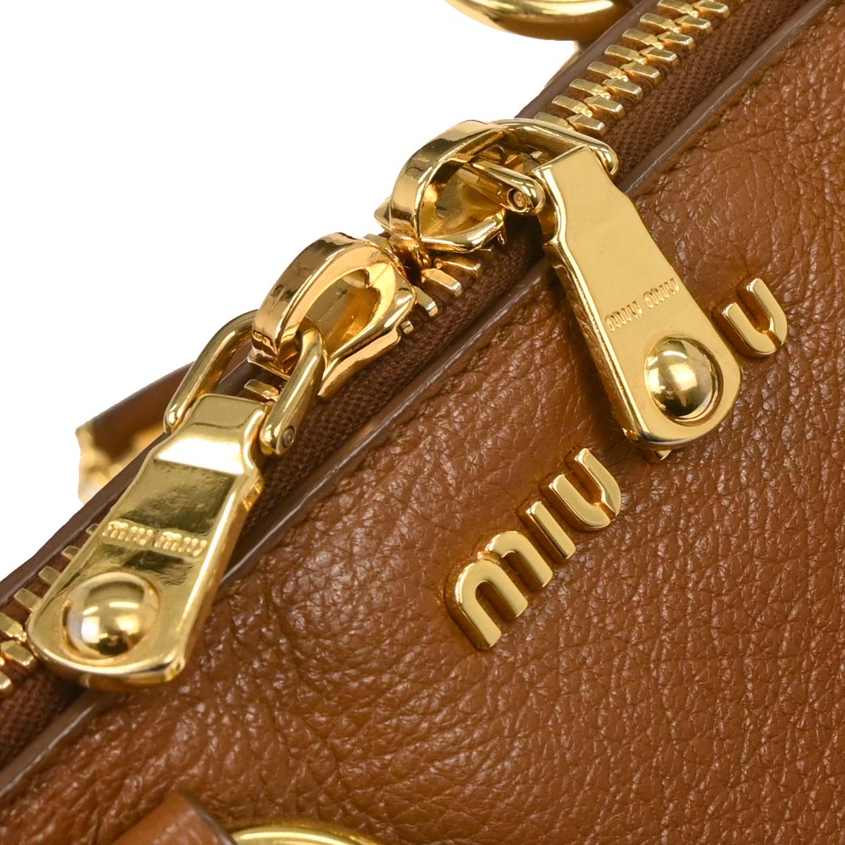 Miu Miu Brown Leather 2way Shoulder Handbag