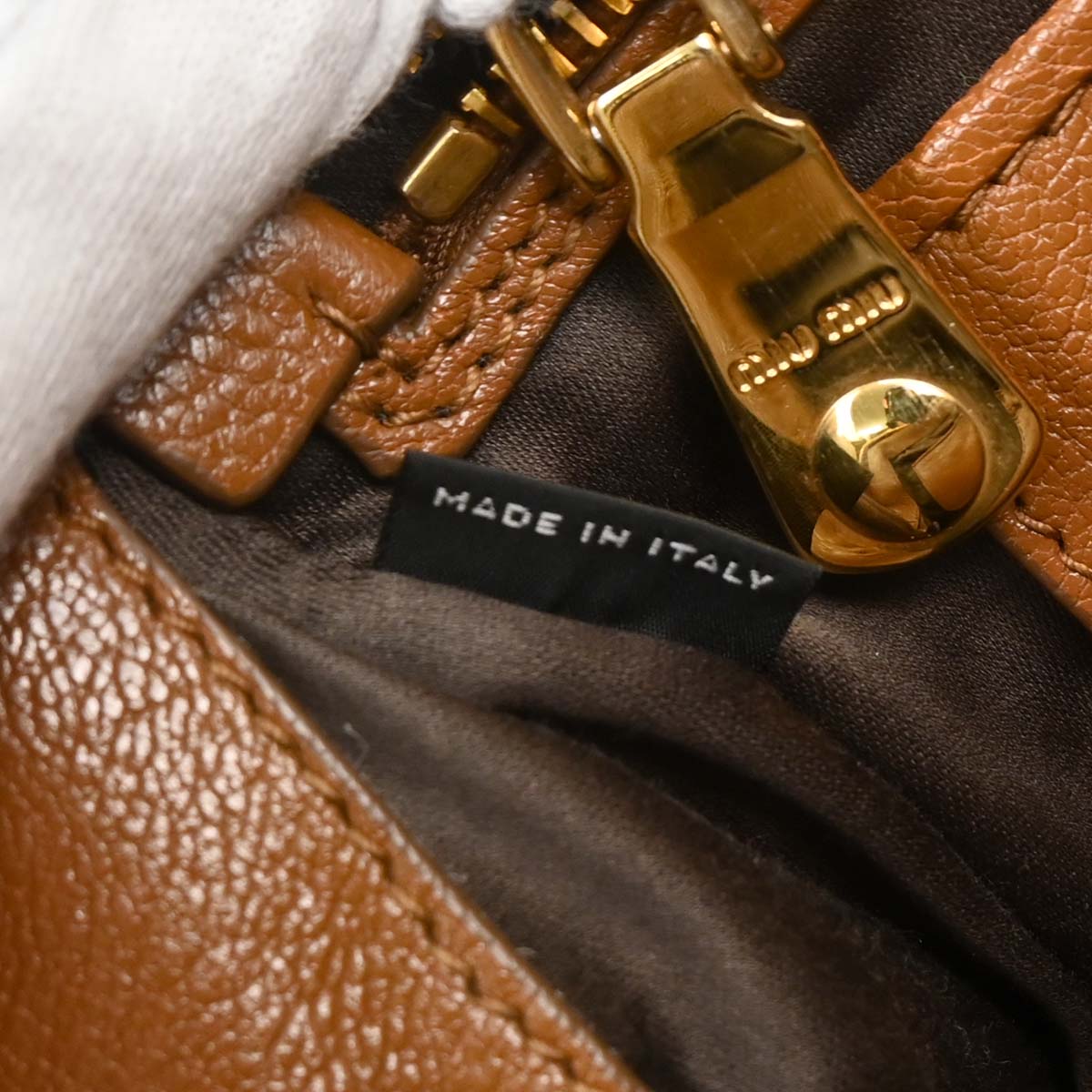 Miu Miu Brown Leather 2way Shoulder Handbag