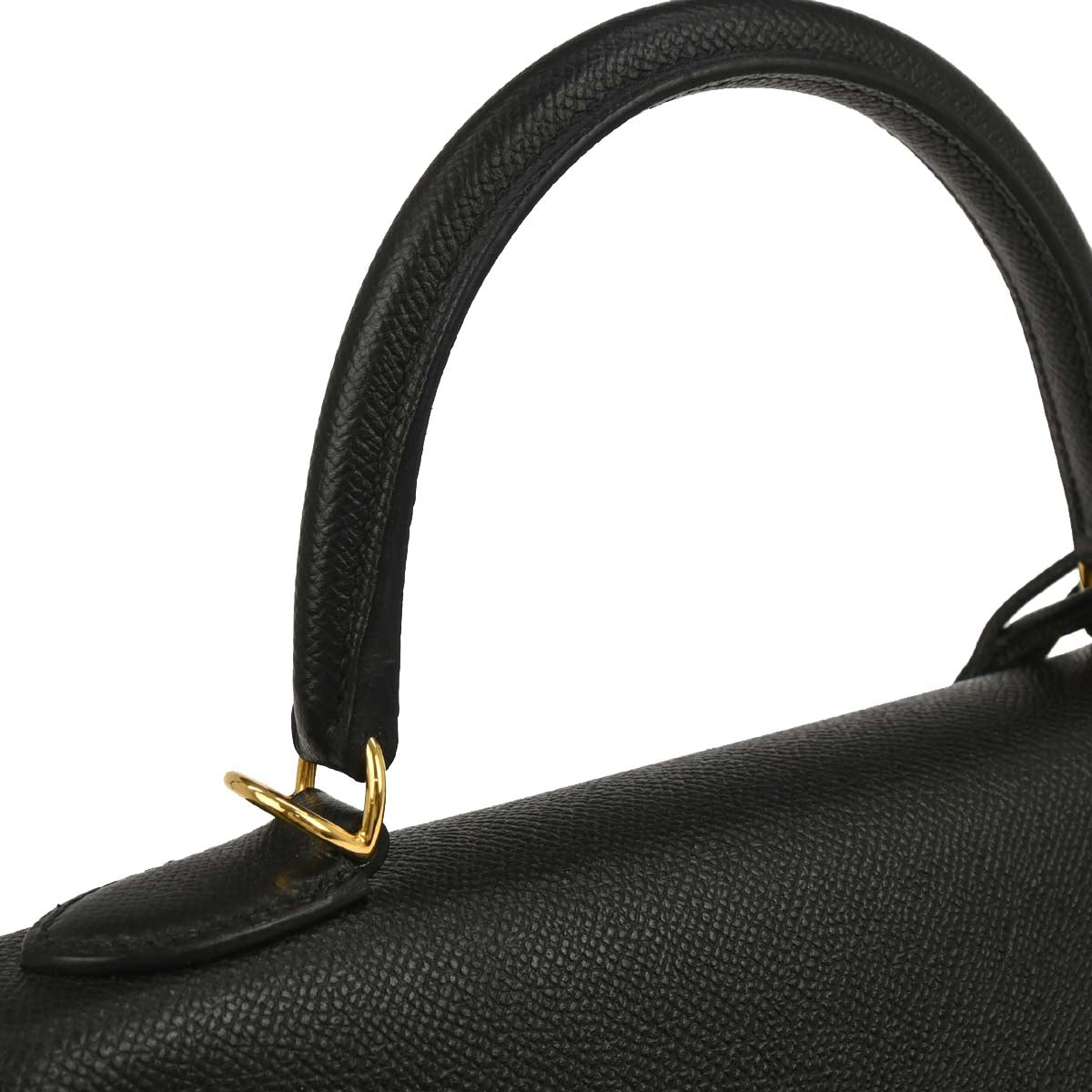 Hermes Black Epsom Kelly 28 Sellier 2way Shoulder Handbag