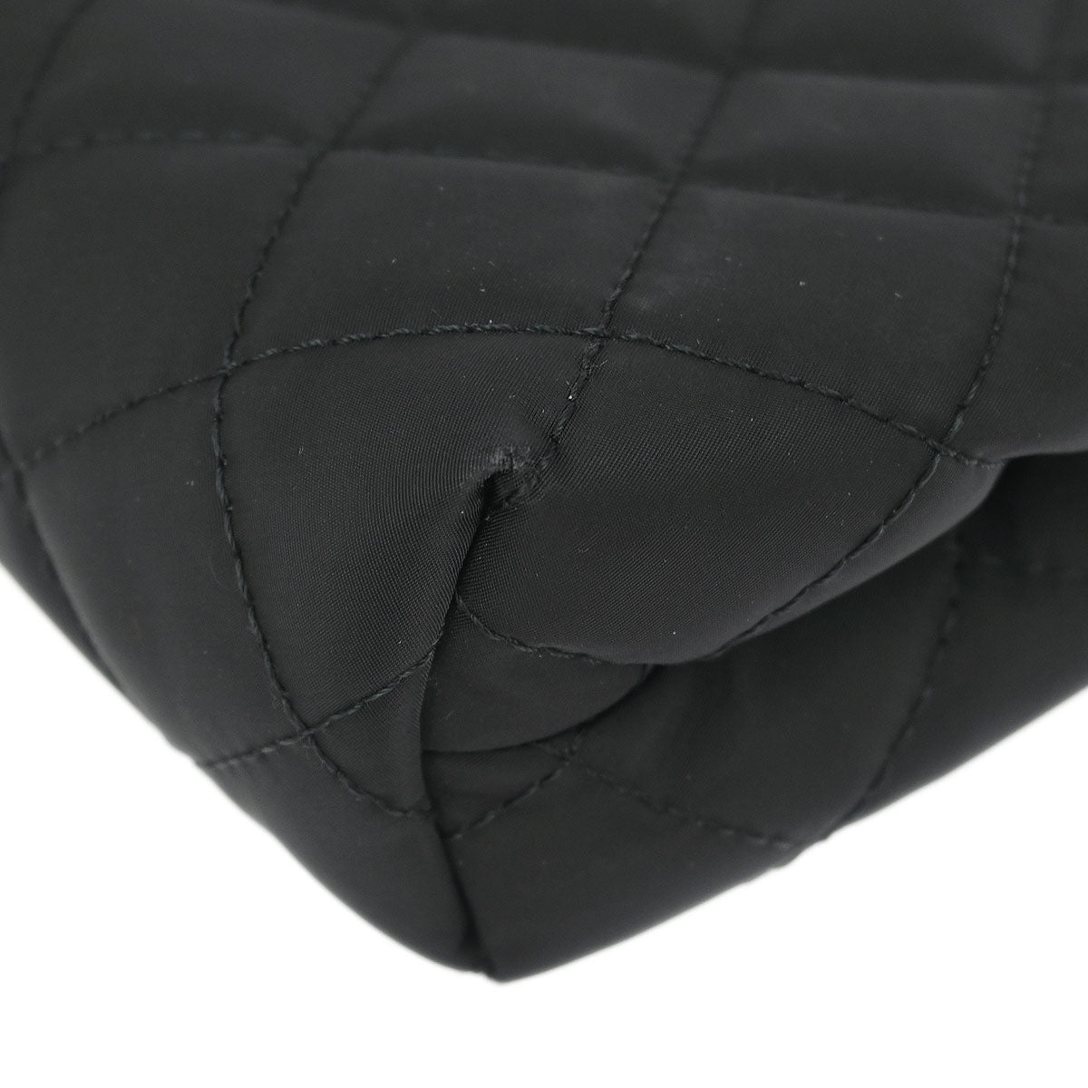 Chanel 2013-2014 Black Nylon Pouch Clutch Bag