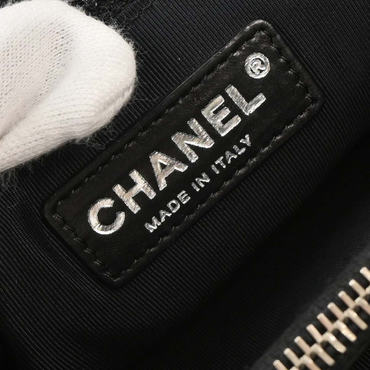 Chanel Black Lambskin Tote Shoulder Bag