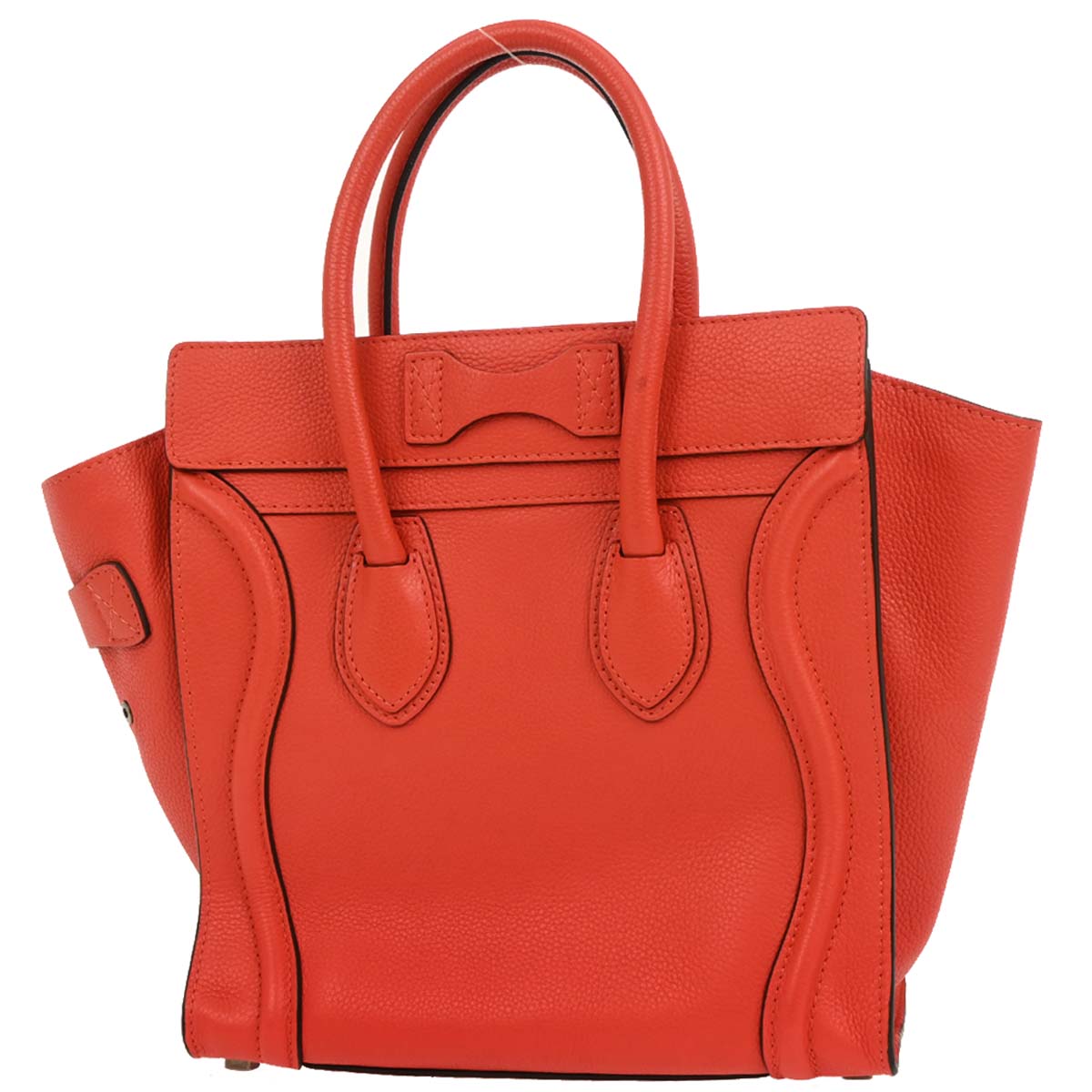 Celine Vermilion Red Micro Luggage Handbag