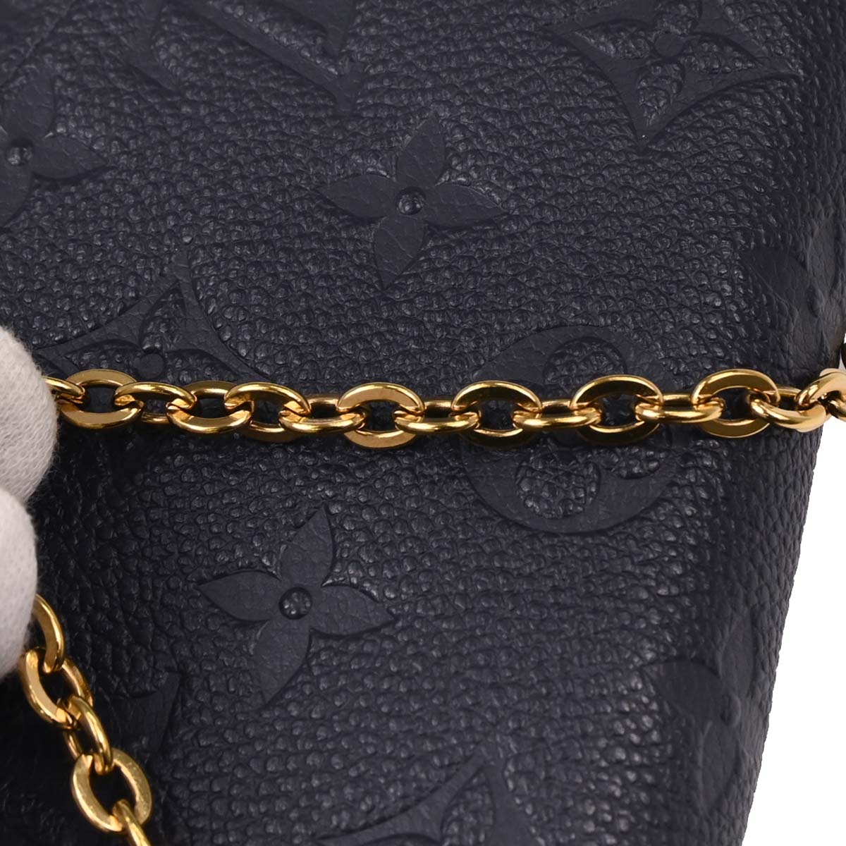 Louis Vuitton Navy Monogram Empreinte Pochette Felicie M64099