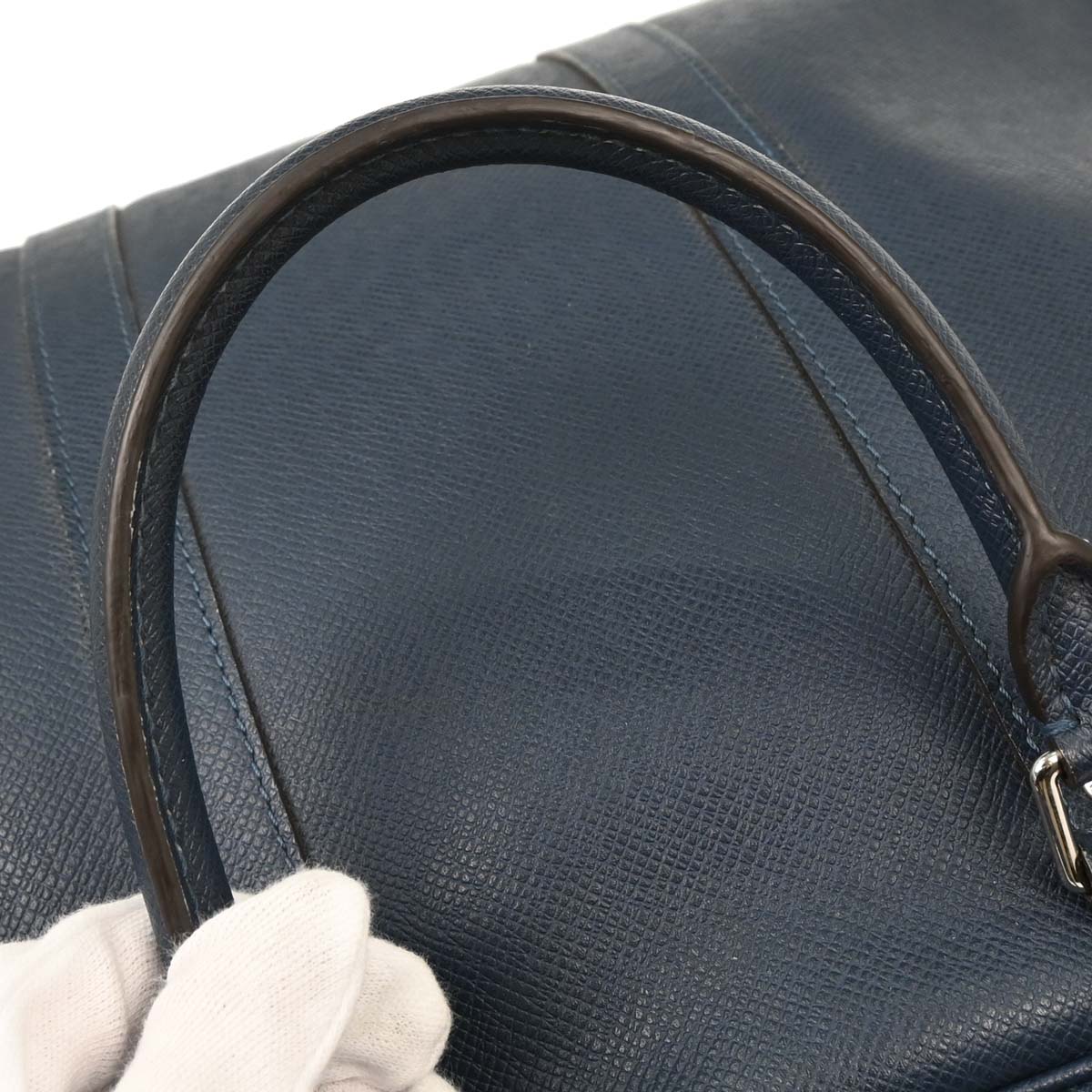 Louis Vuitton Blue Taiga Porte Document Voyage PM Handbag M30639