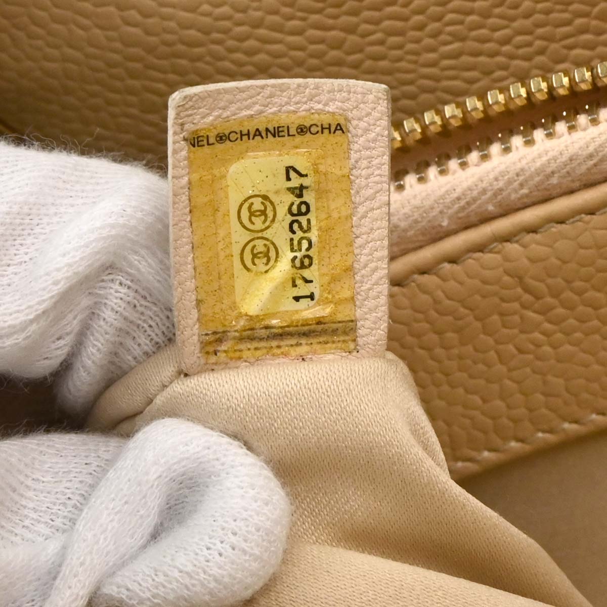 Chanel Beige Caviar Grand Shopping Tote GST Chain Handbag