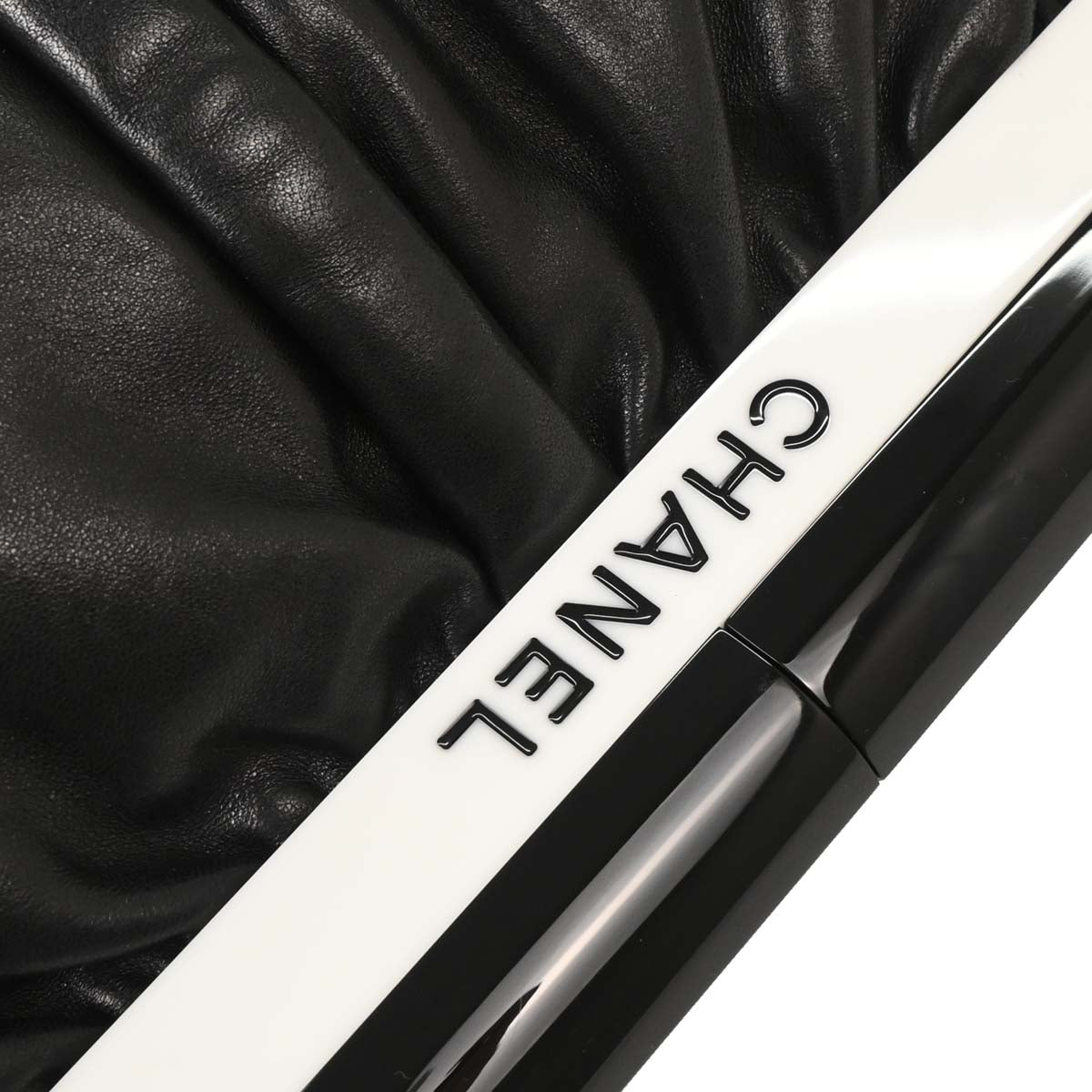 Chanel 2012 Black Lambskin Clutch Bag