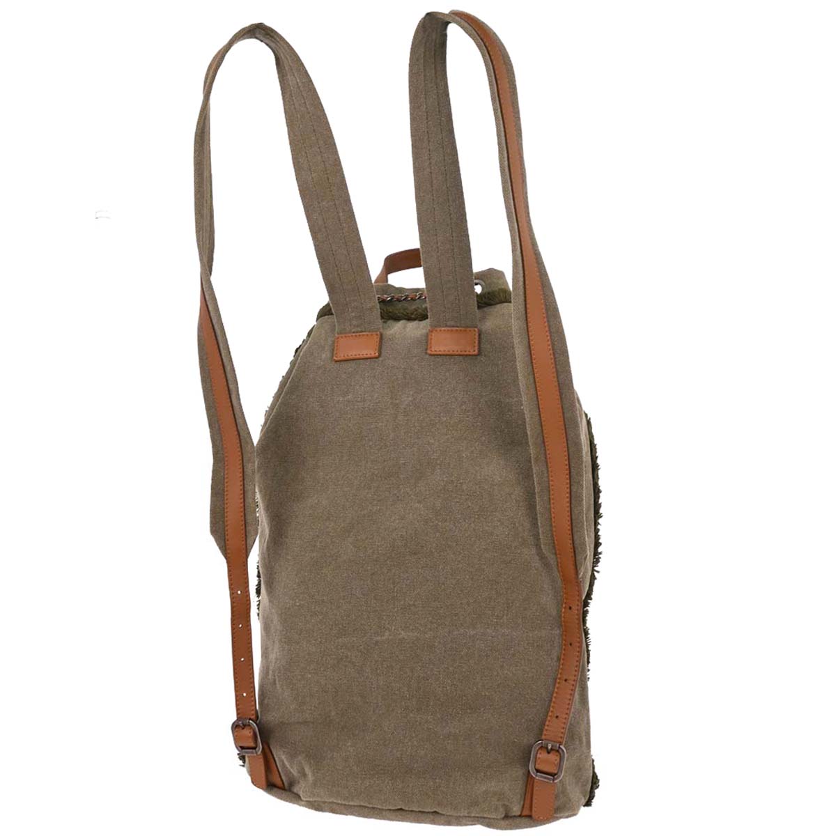 Chanel Gray Canvas Sequins Paris-Cuba Cubano Trip Backpack