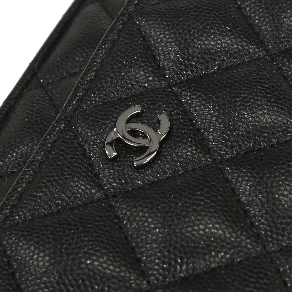 Chanel 2017-2018 Black Caviar Classic WOC Wallet On Chain
