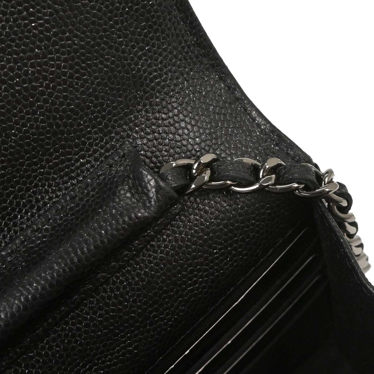 Chanel 2017-2018 Black Caviar Classic WOC Wallet On Chain