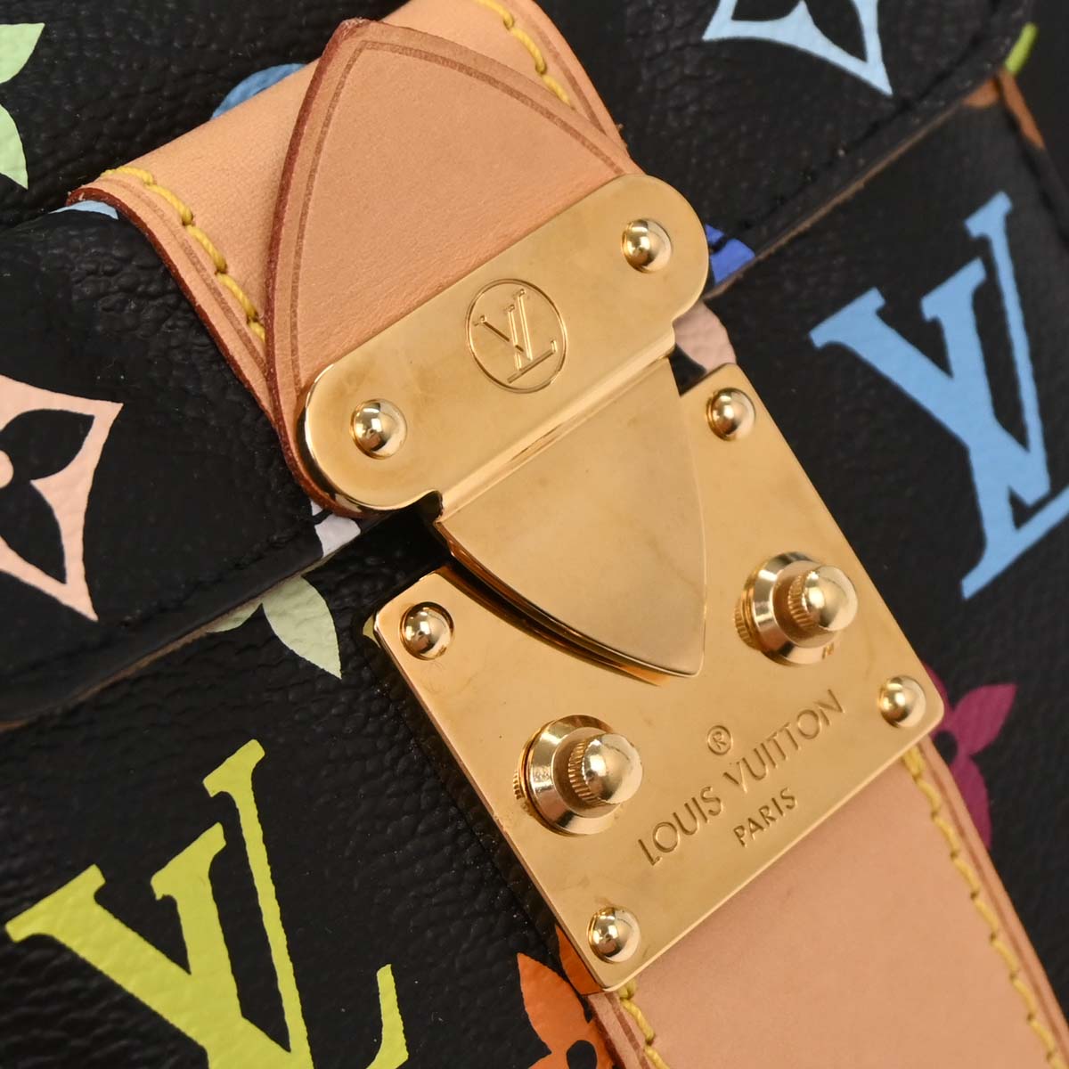 Louis Vuitton Black Monogram Multicolor Speedy 30 Handbag M92642