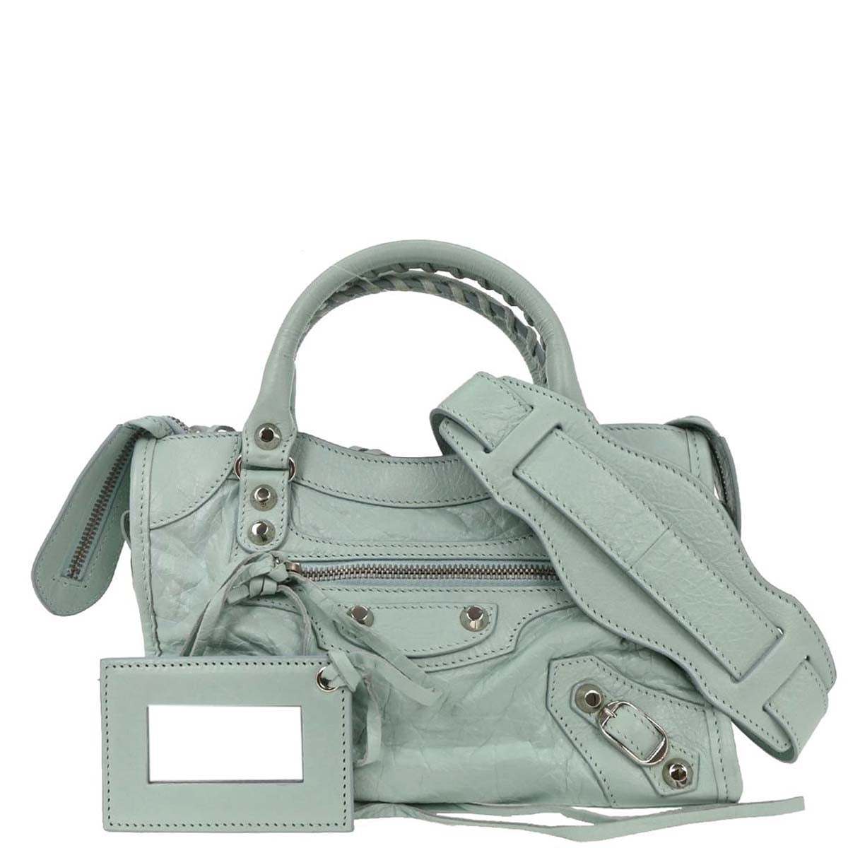 Balenciaga Light Blue The City Mini Handbag