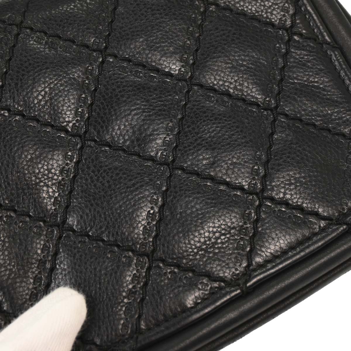 Chanel Black Calfskin Mini Classic Square Flap Bag