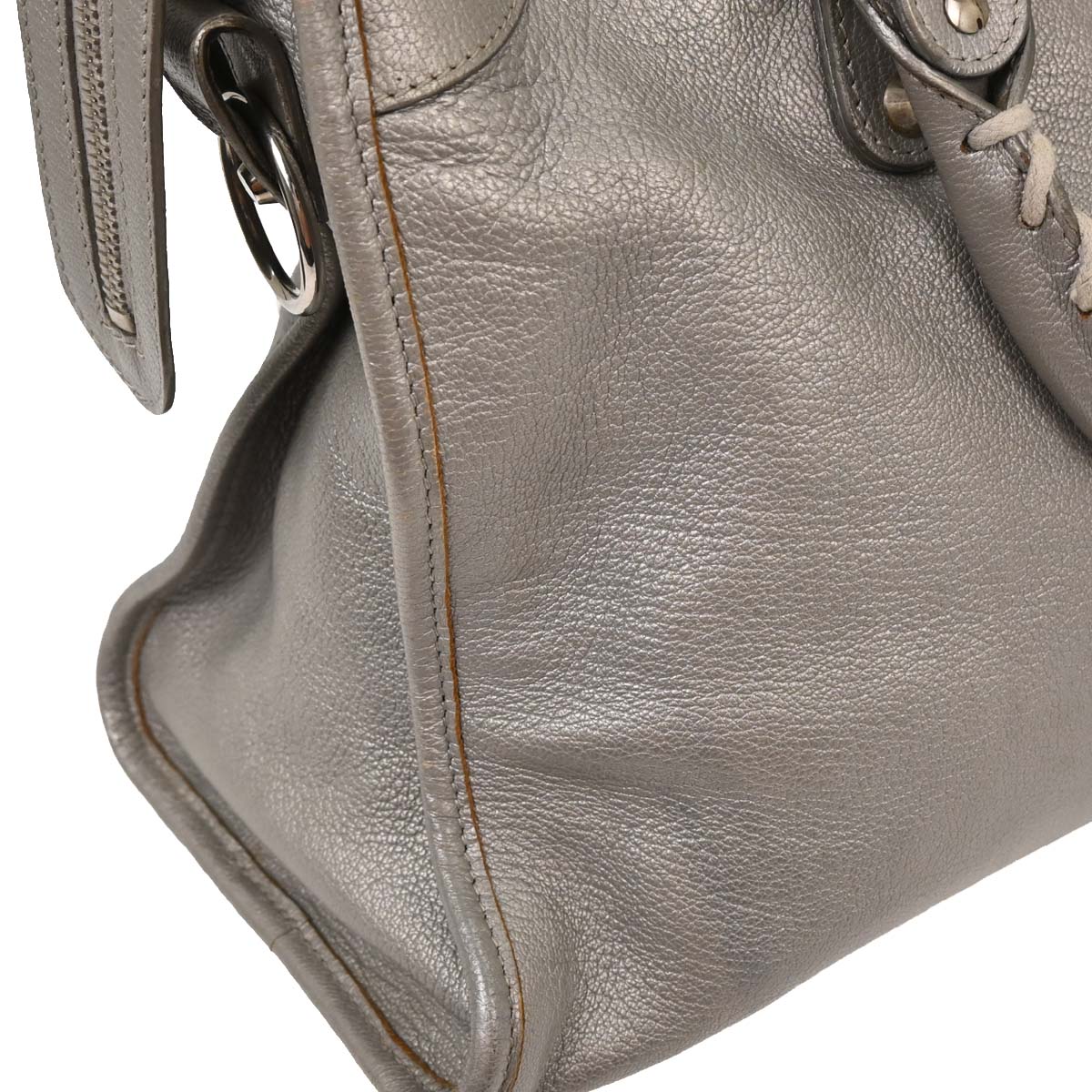 Balenciaga Silver The City Handbag