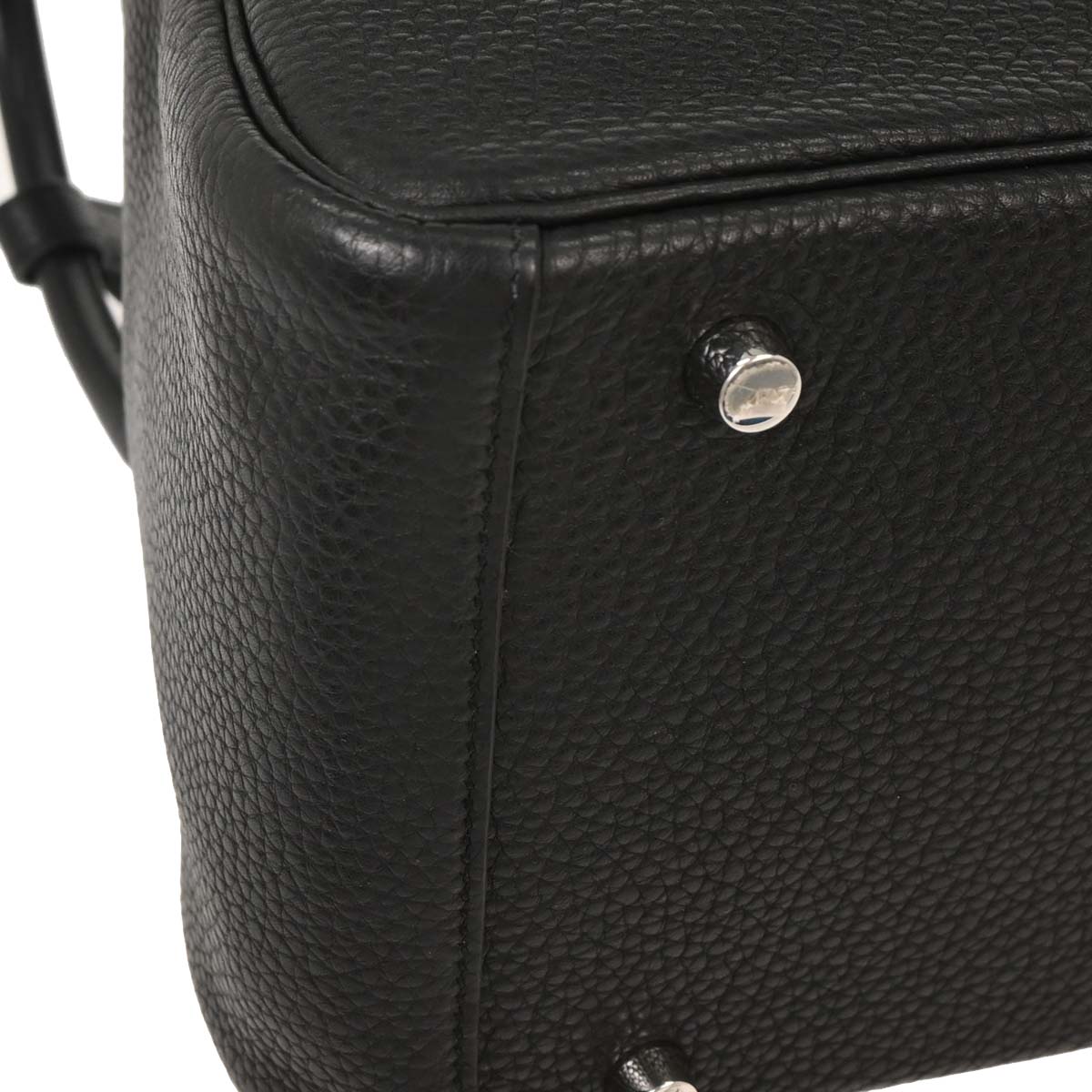 Hermes Black Taurillon Clemence Lindy 26 Shoulder Bag