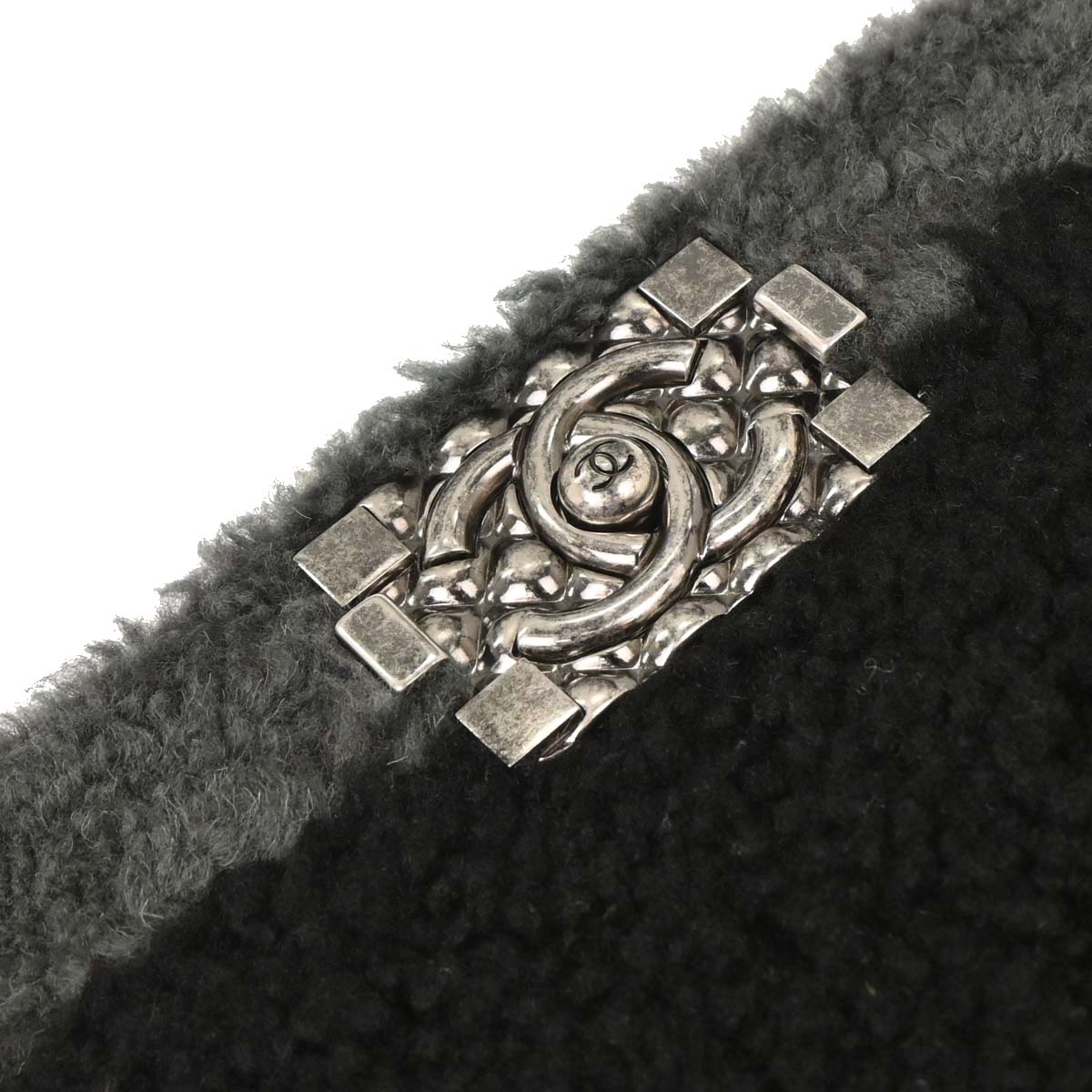 Boy Chanel 2015-2016 Black Mouton New Medium Shoulder Bag