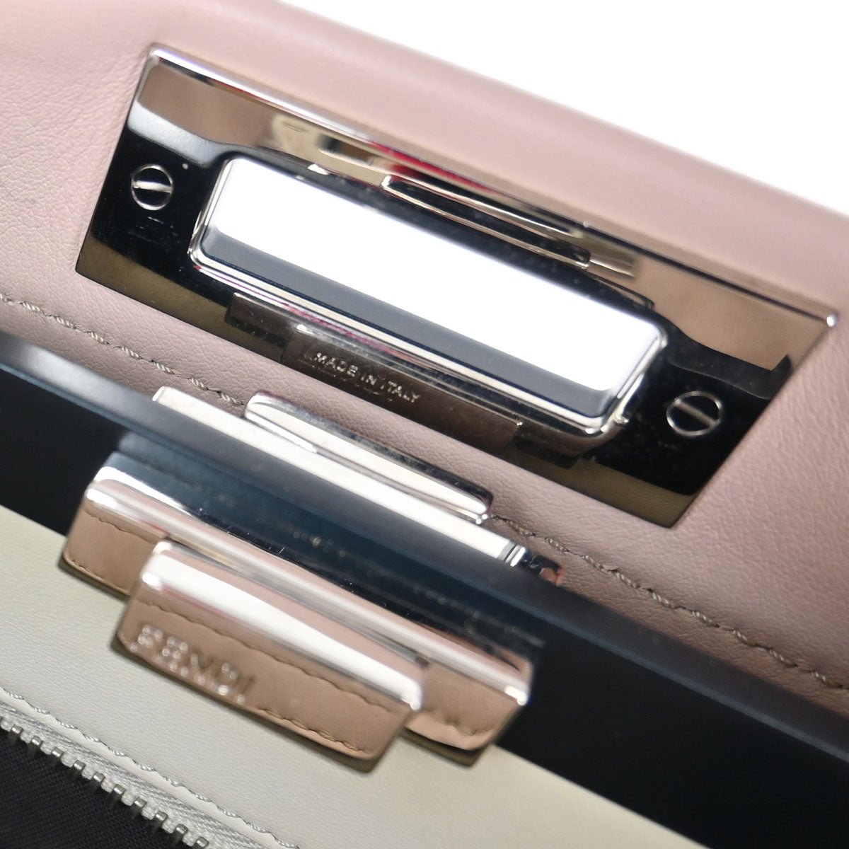 Fendi Light Pink Leather Peekaboo 2way Shoulder Handbag