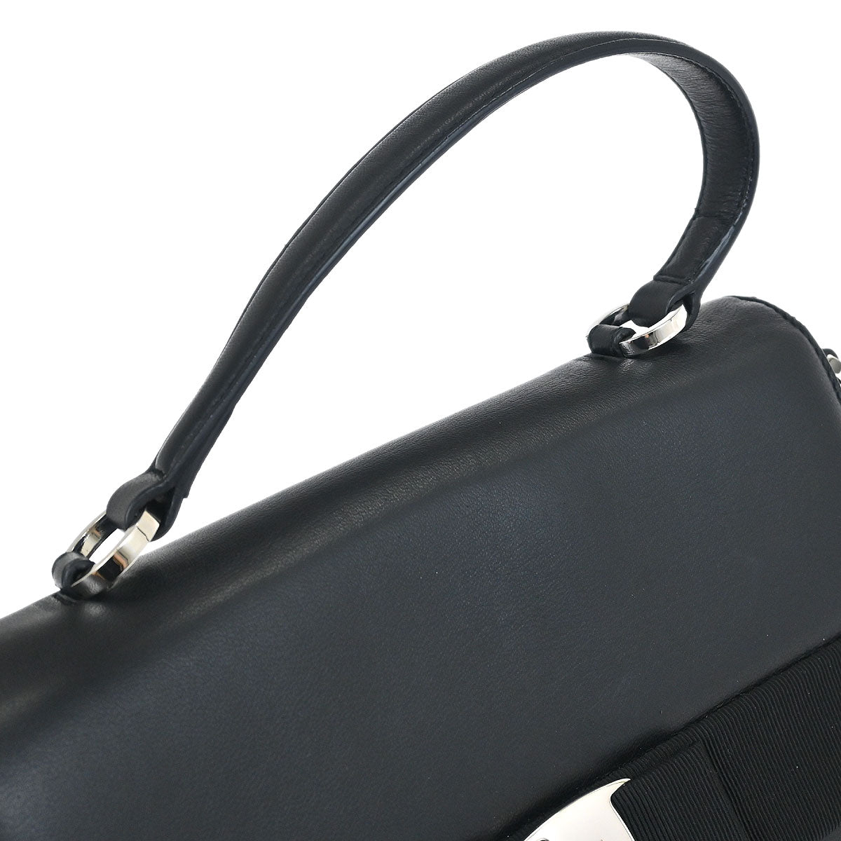 Salvatore Ferragamo Black Vara 2way Shoulder Handbag