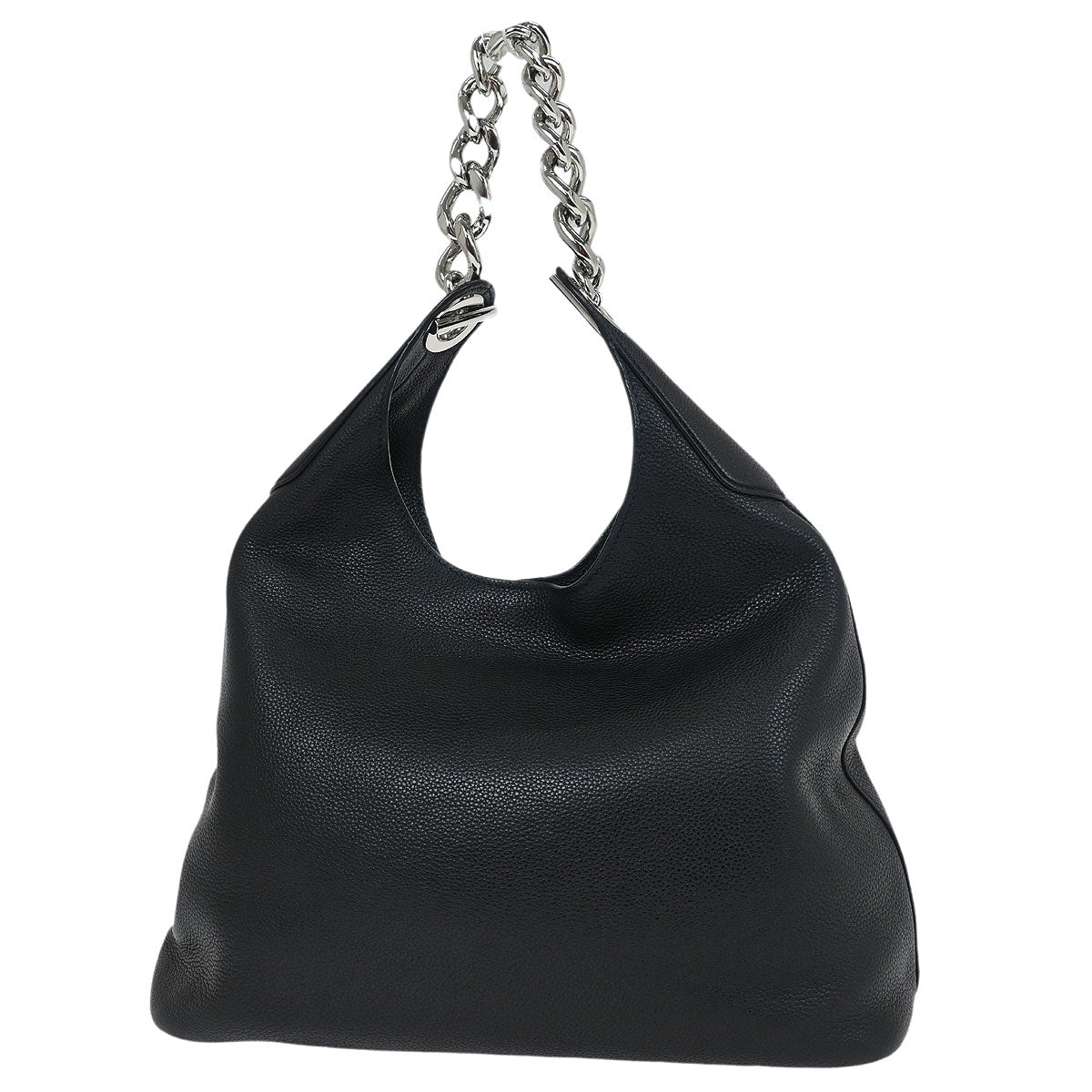Prada Black Leather Hobo Handbag