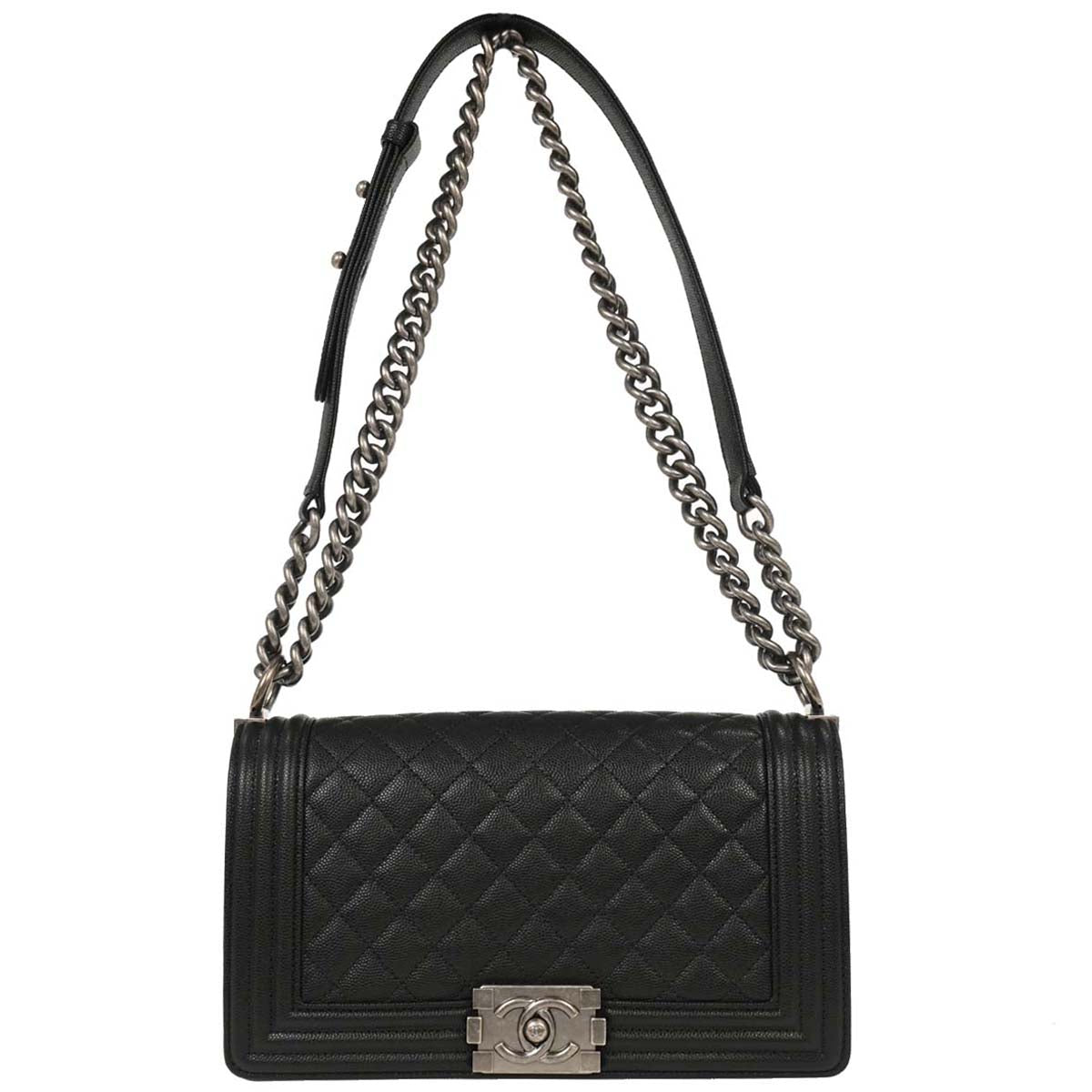 Boy Chanel 2019 Black Caviar Medium Shoulder Bag