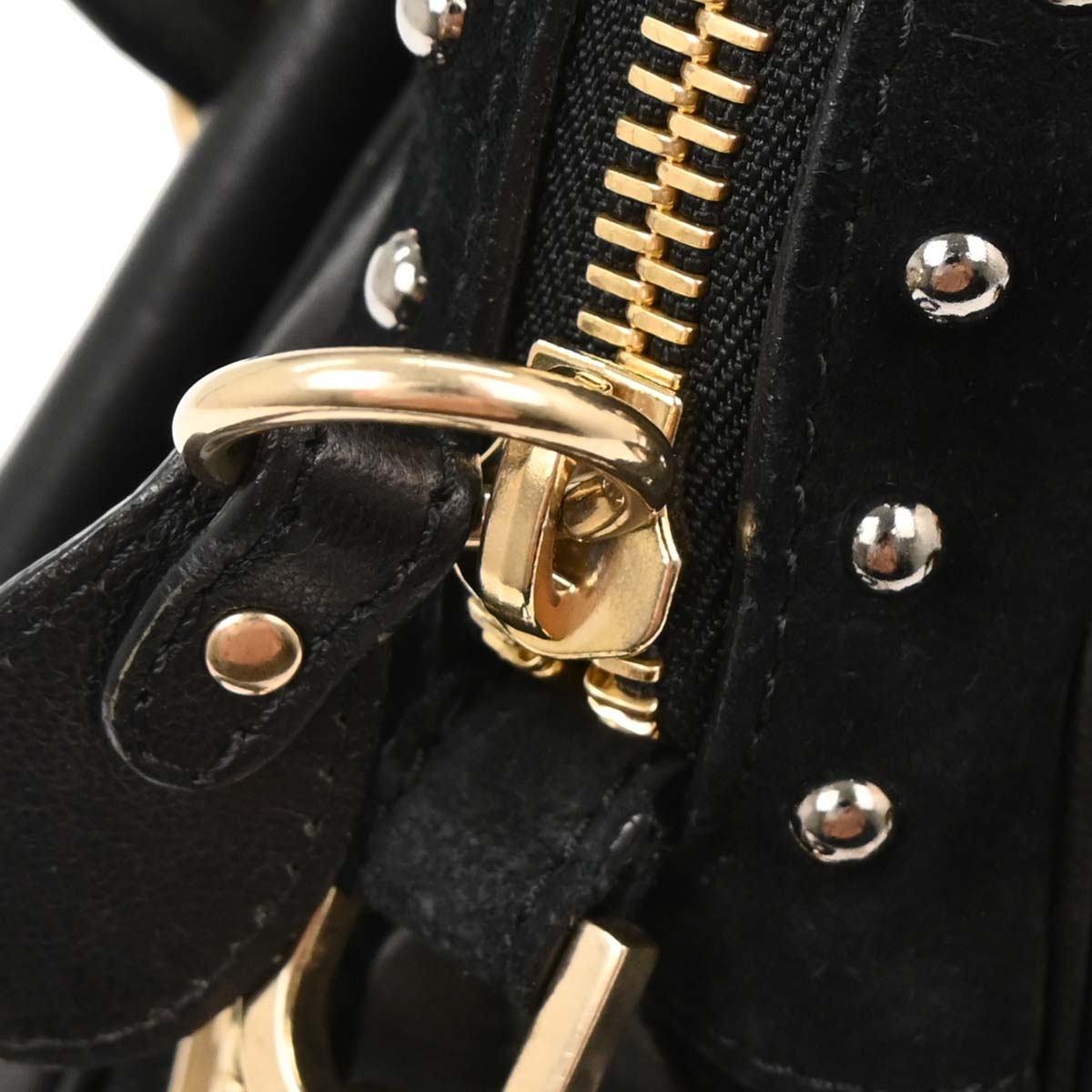 Chloe Black Suede Paraty 2way Shoulder Handbag