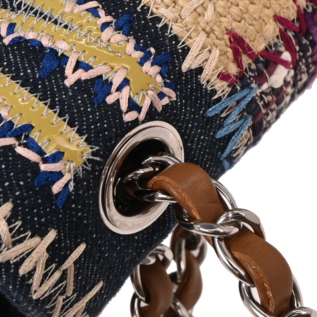 Chanel 2012 Multicolor Patchwork Single Flap Shoulder Bag