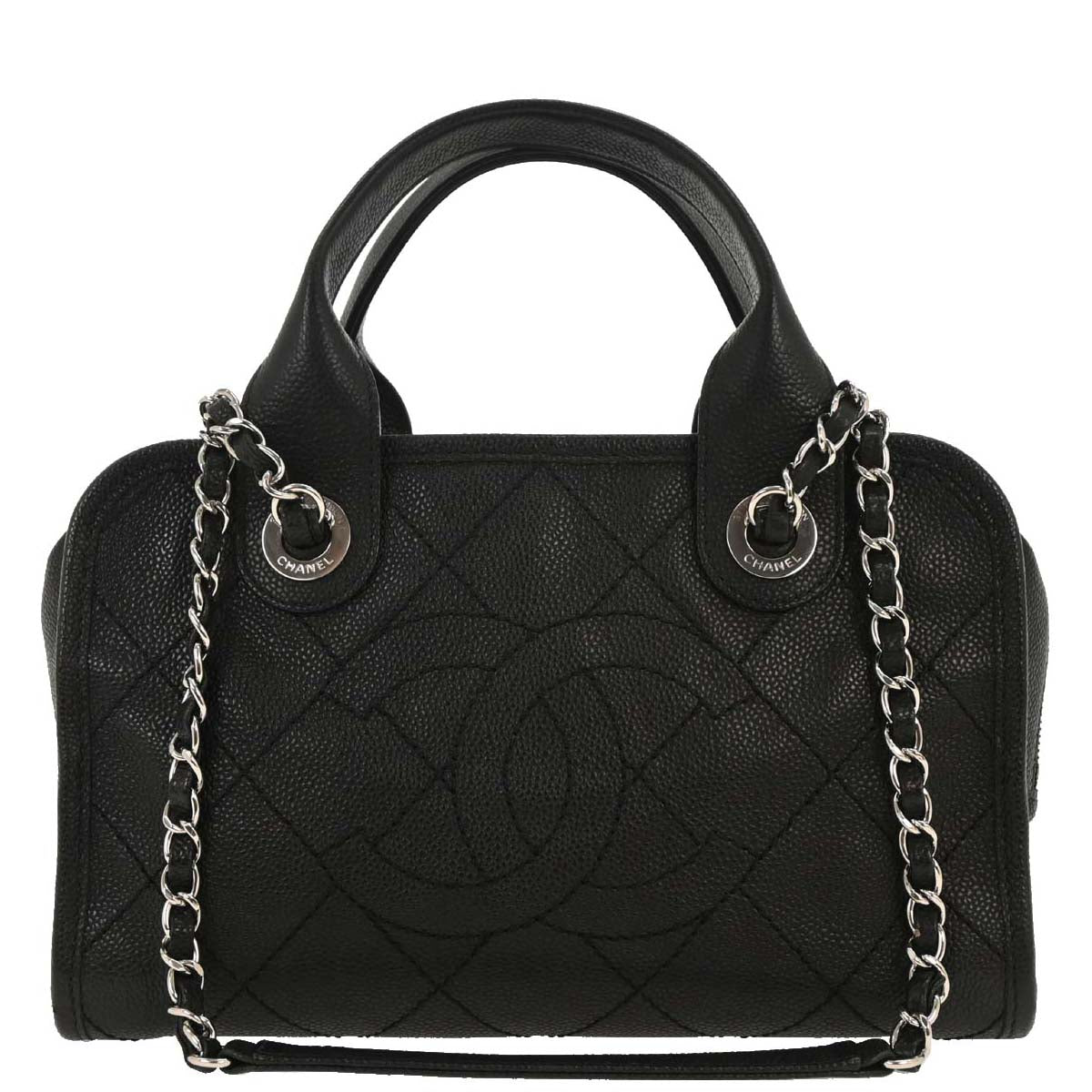 Chanel Black Caviar Bowling Bag