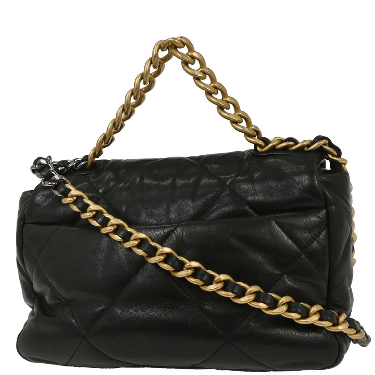 Chanel Black Calfskin 19 Dix-neuf Shoulder Bag