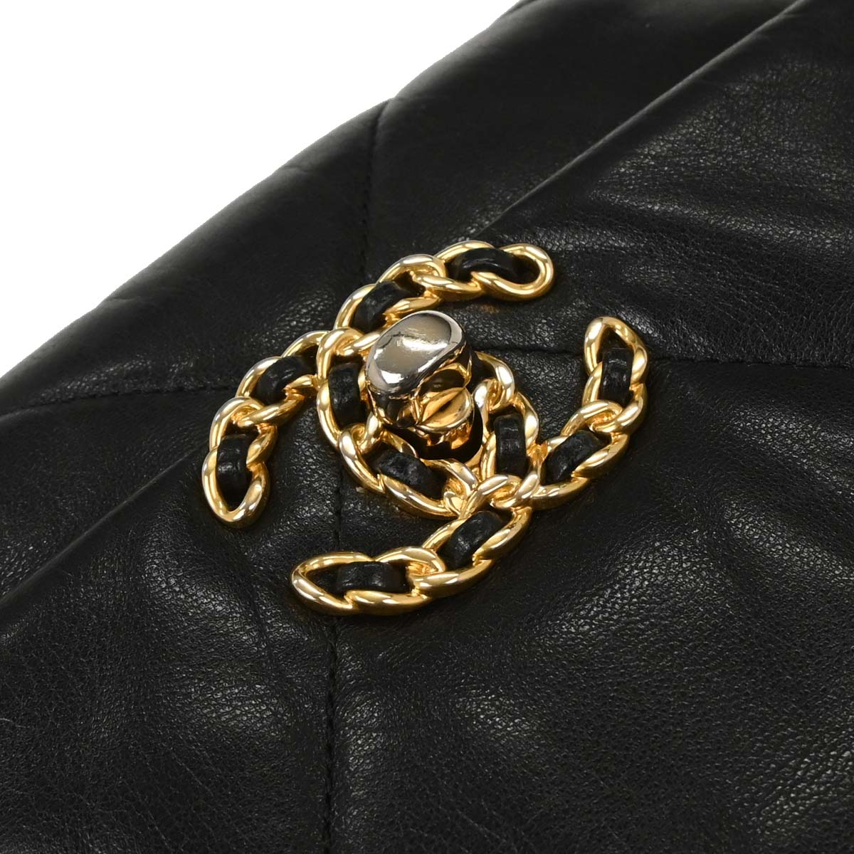 Chanel Black Calfskin 19 Dix-neuf Shoulder Bag