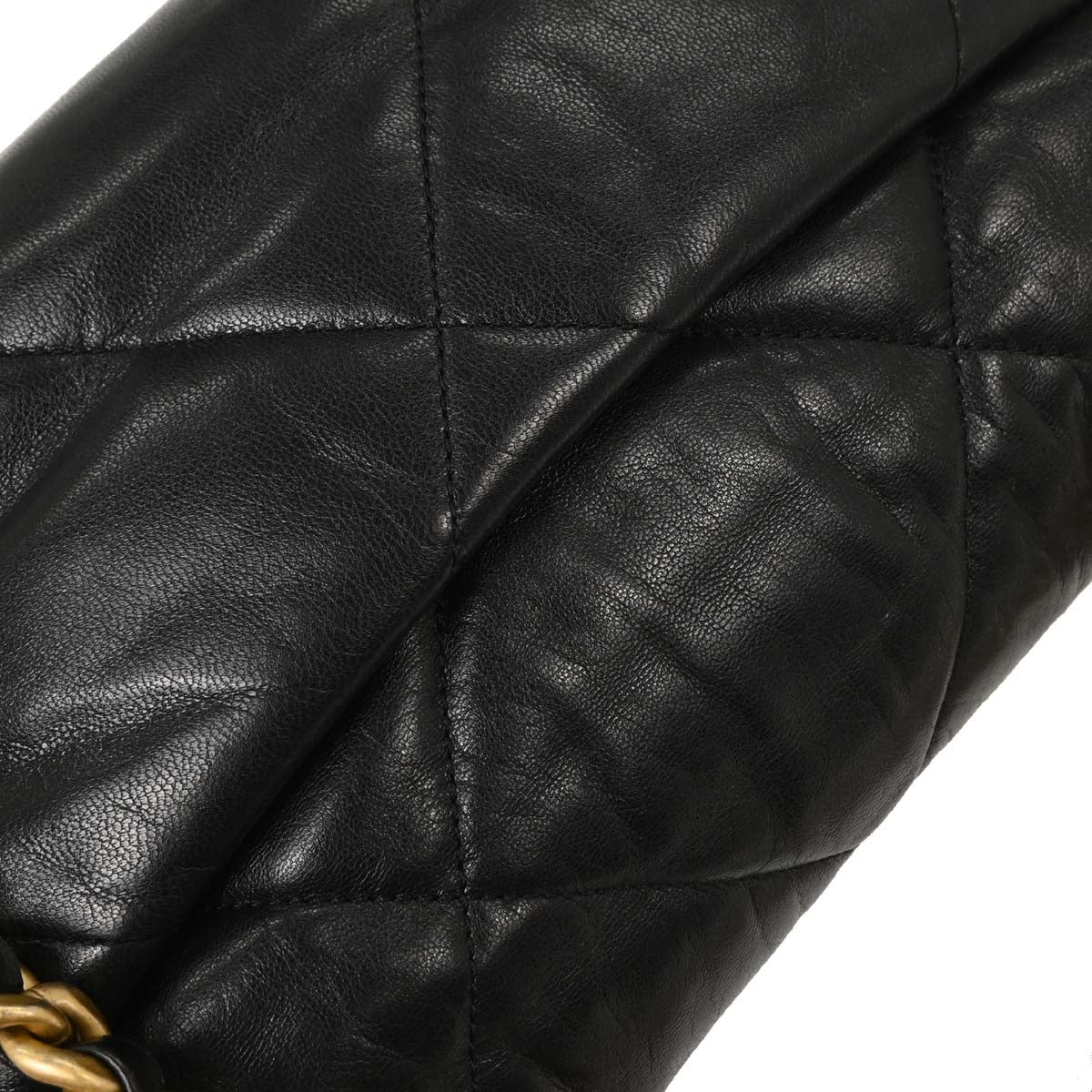 Chanel Black Calfskin 19 Dix-neuf Shoulder Bag