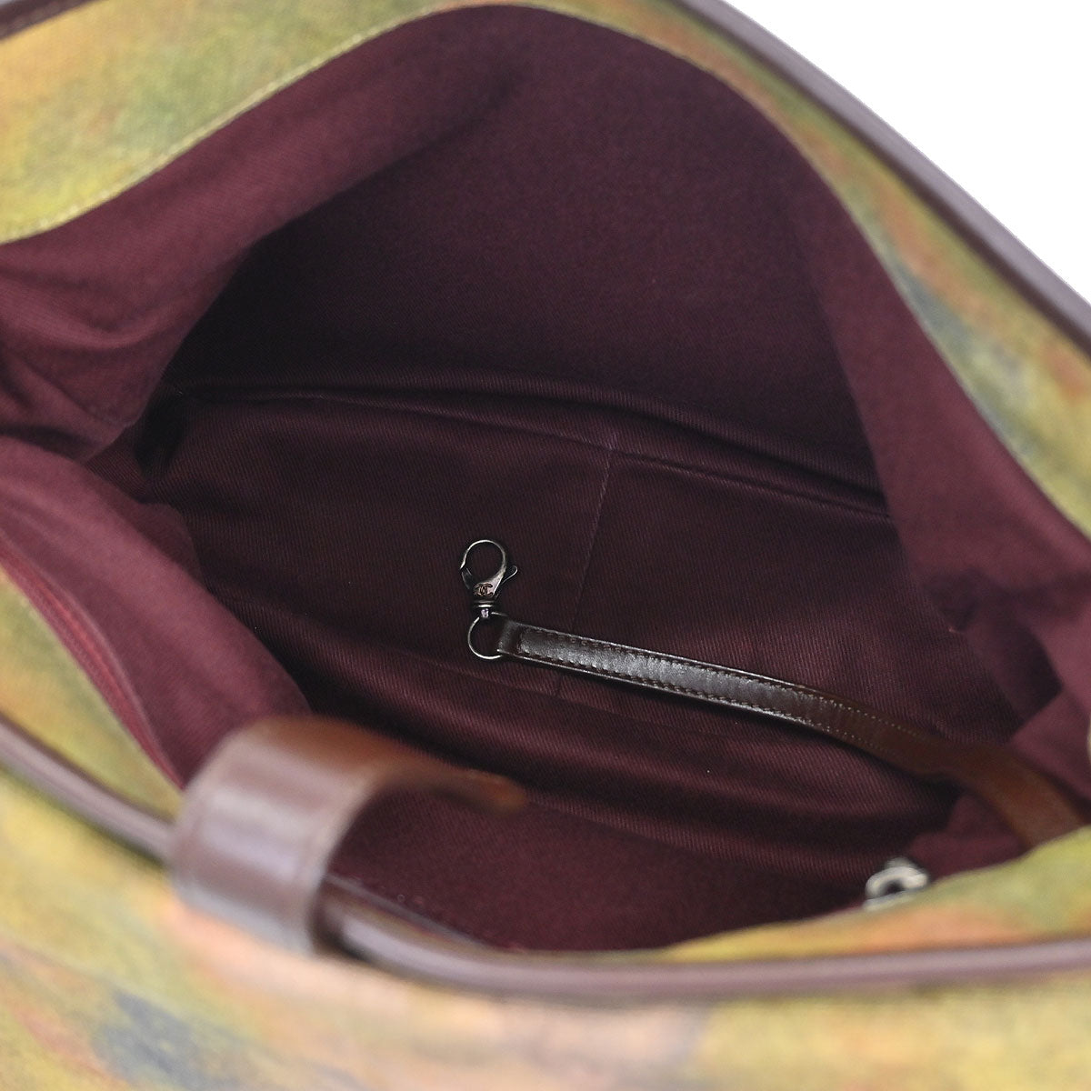 Chanel Khaki Canvas Graffiti On The Pavements Shoulder Bag