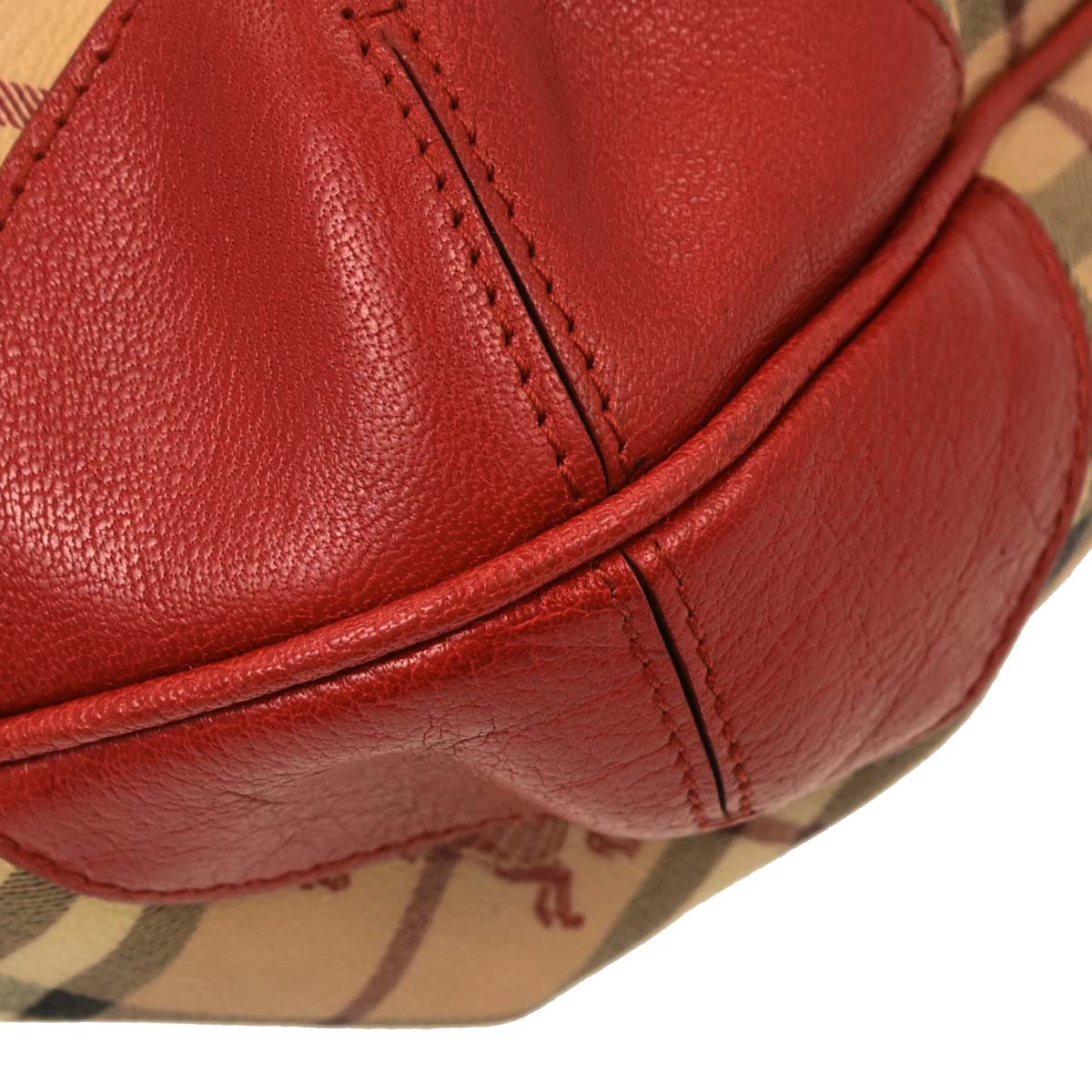 Burberry Beige Red House Check Handbag