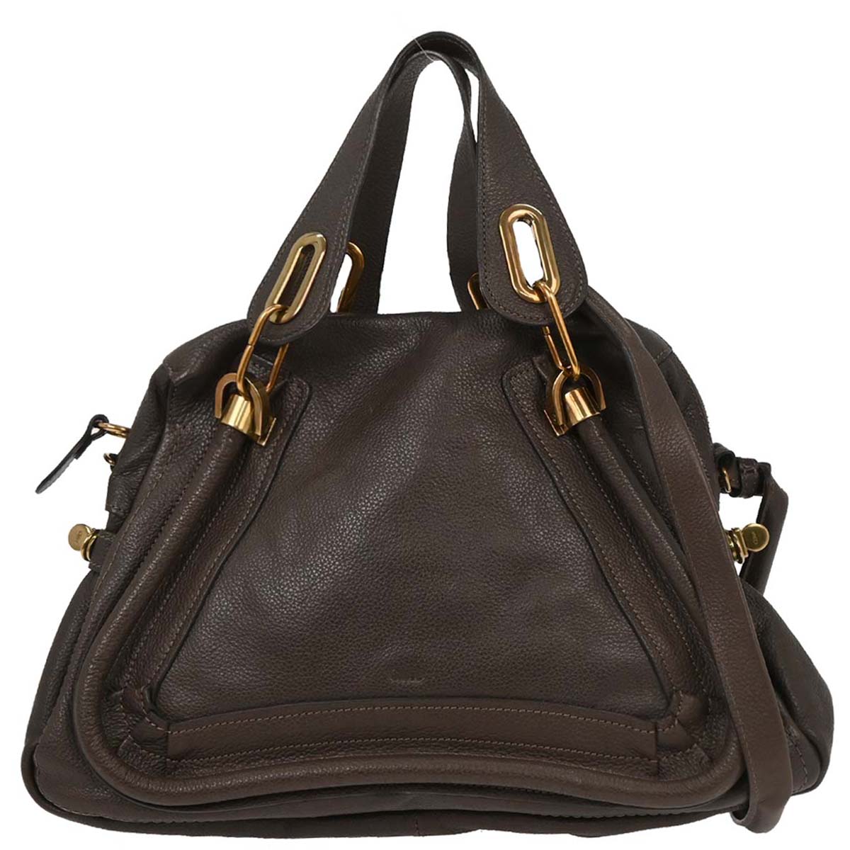 Chloe Dark Brown Paraty 2way Shoulder Handbag