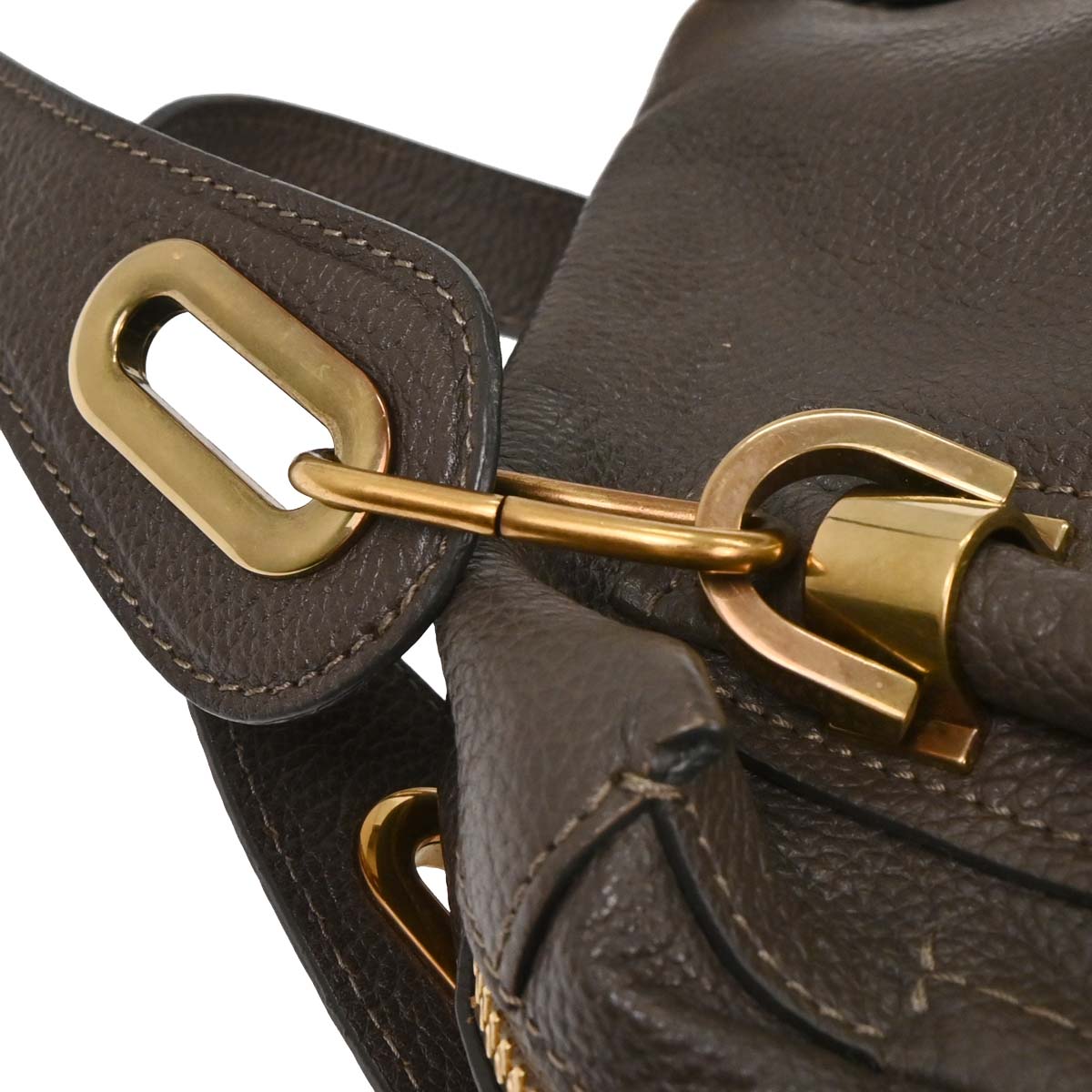 Chloe Dark Brown Paraty 2way Shoulder Handbag