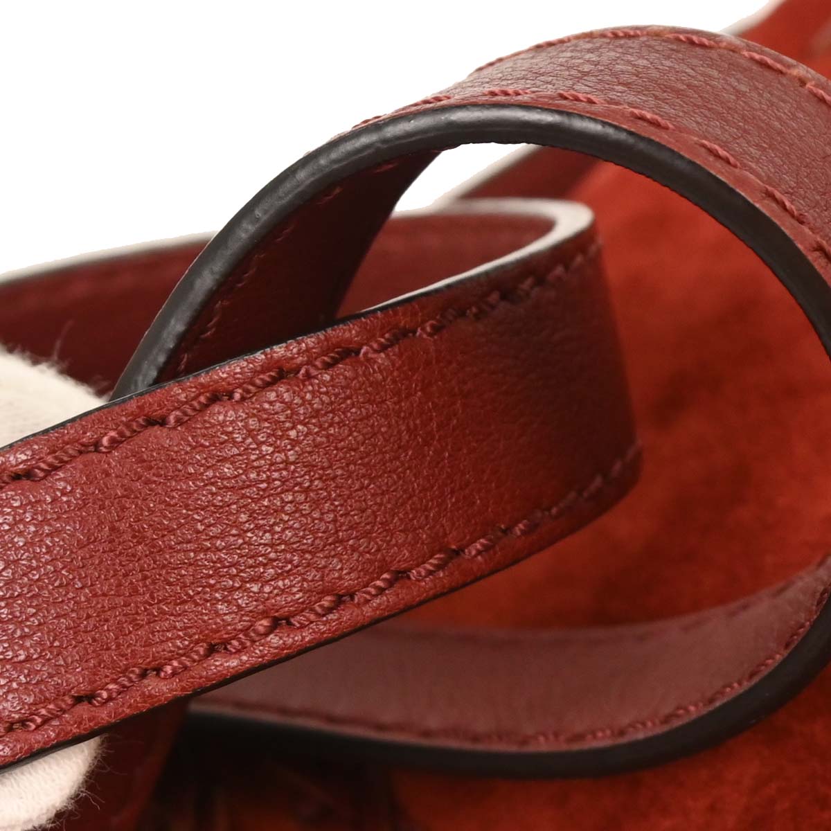 Chloe Bordeaux Suede Marcie Crossbody Bag