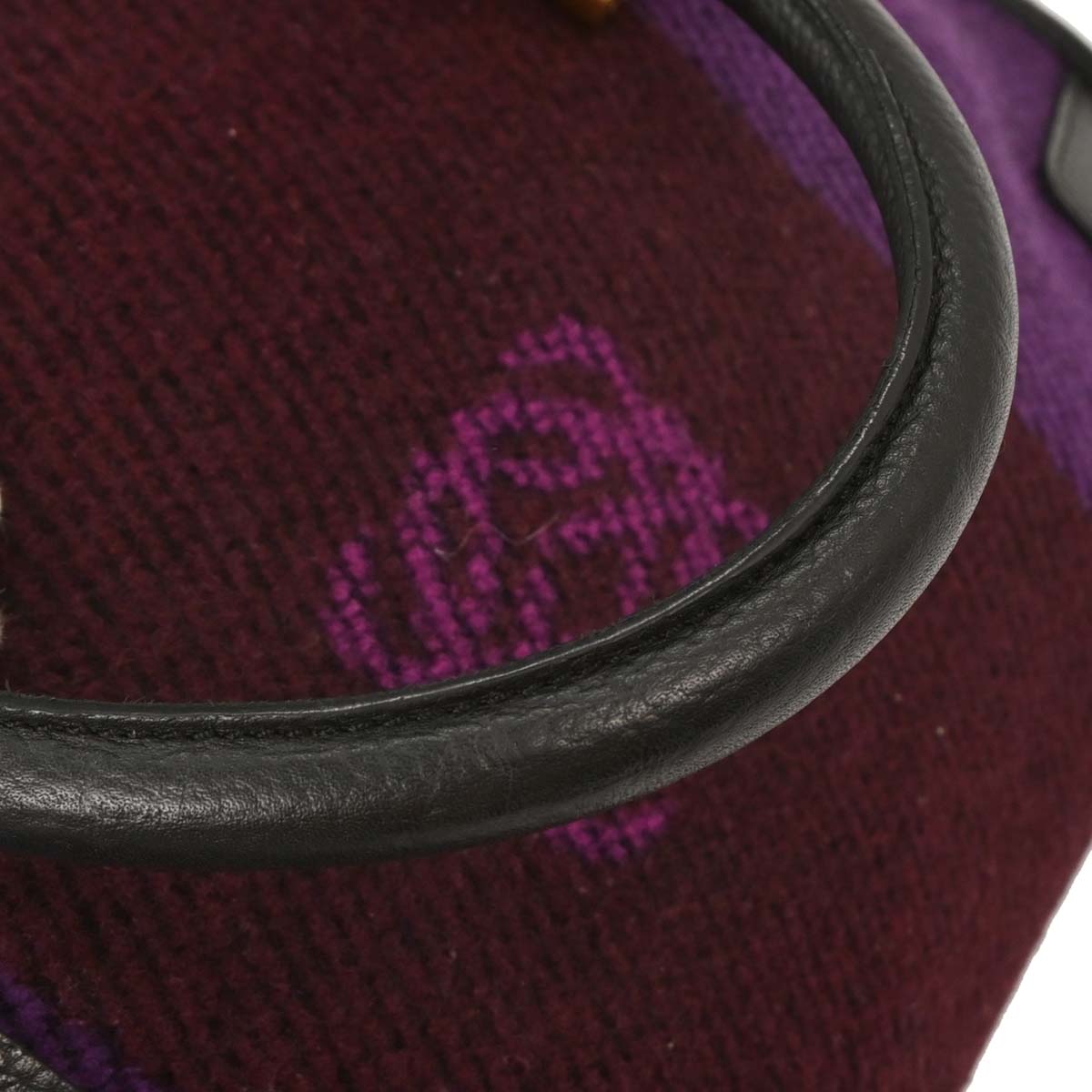 Loewe Purple Black Wool Amazona 36 Handbag