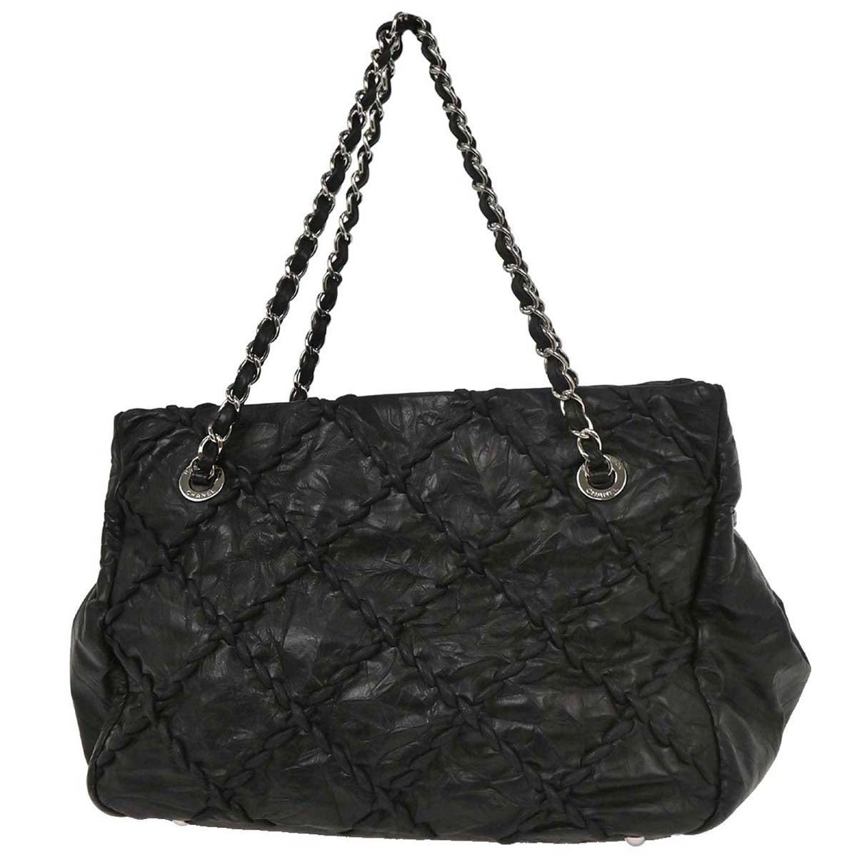 Chanel 2011 Black Calfskin Ultra Stitch Tote Bag