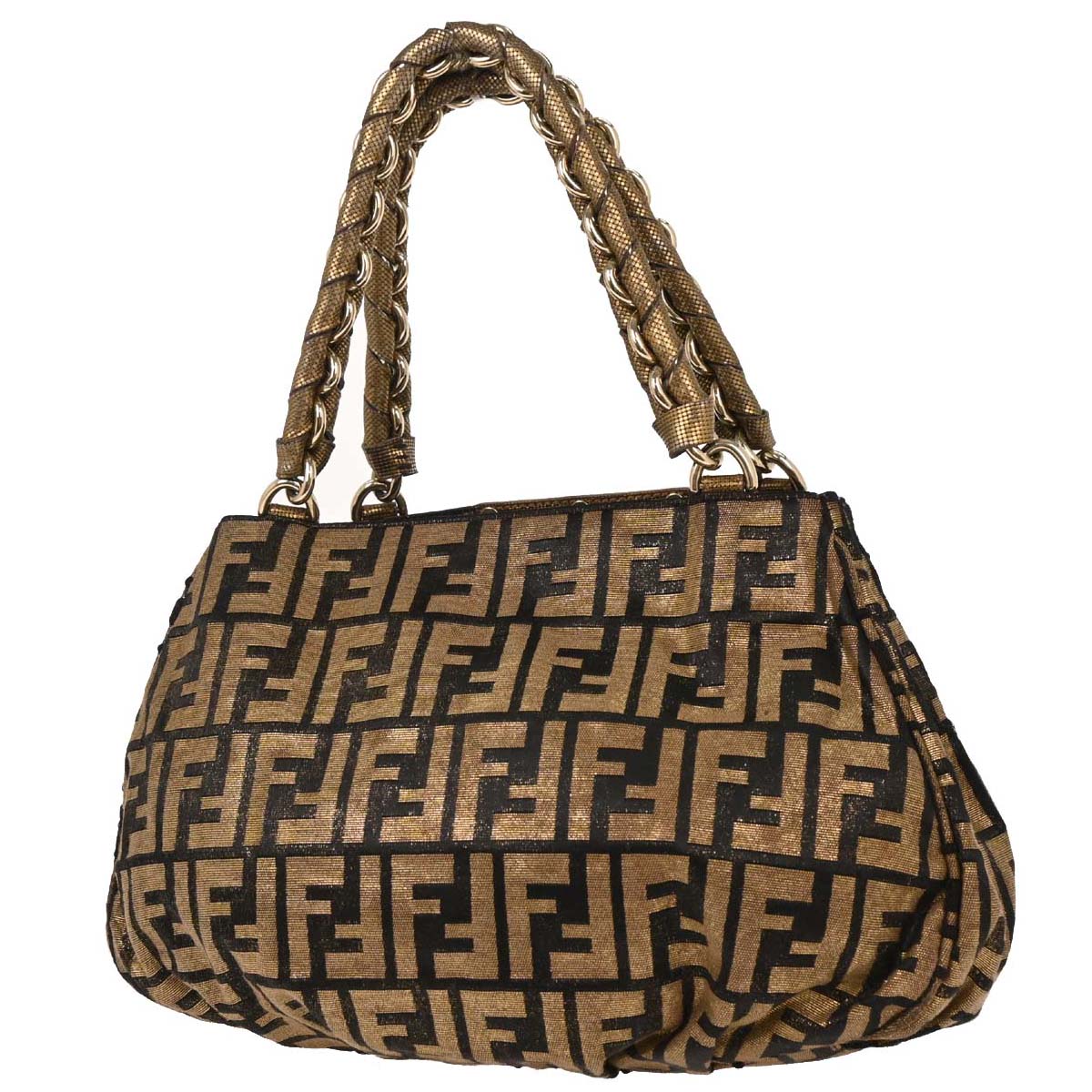 Fendi Gold Zucca Handbag