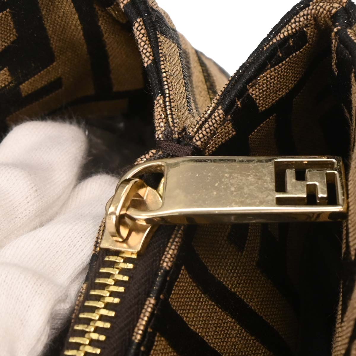 Fendi Gold Zucca Handbag